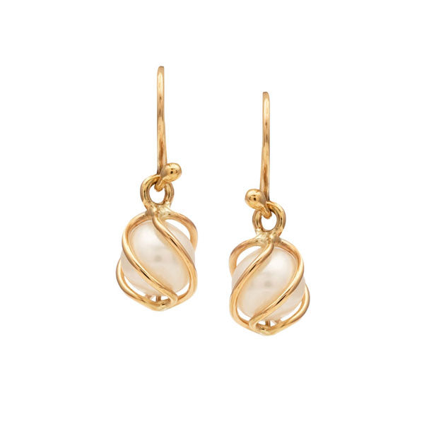 Pearl Earrings Yellow Gold