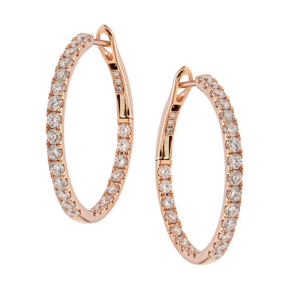 Diamond Hoop Earrings