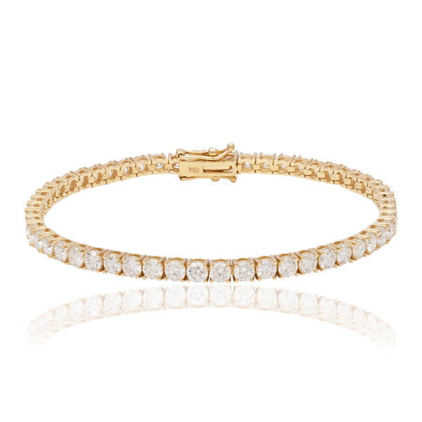 18ct yellow gold, diamond tennis bracelet