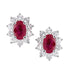Ruby and Diamond Studs