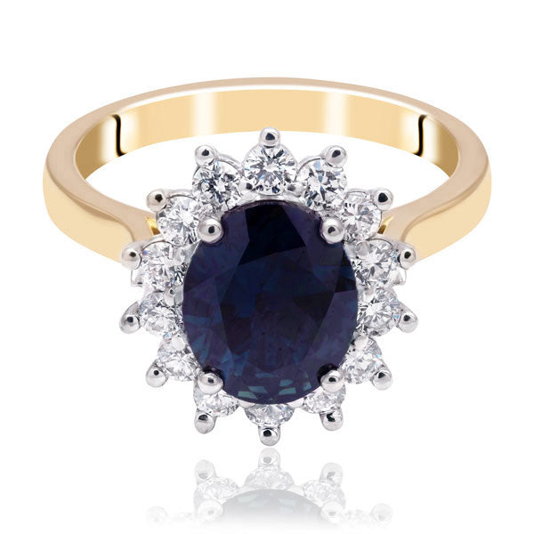 Sapphire and Diamond Engagement Ring
