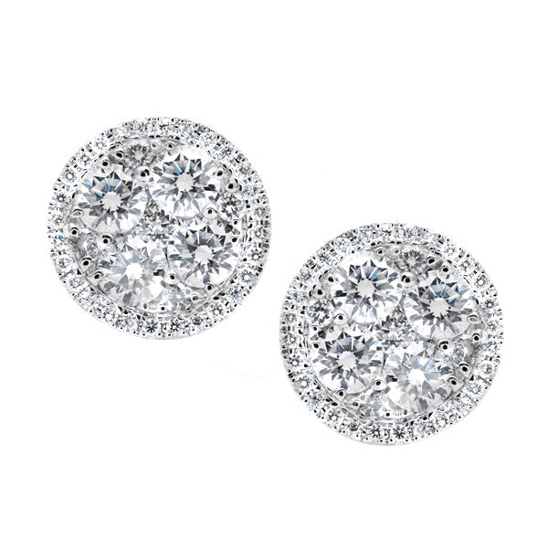 diamond cluster studs