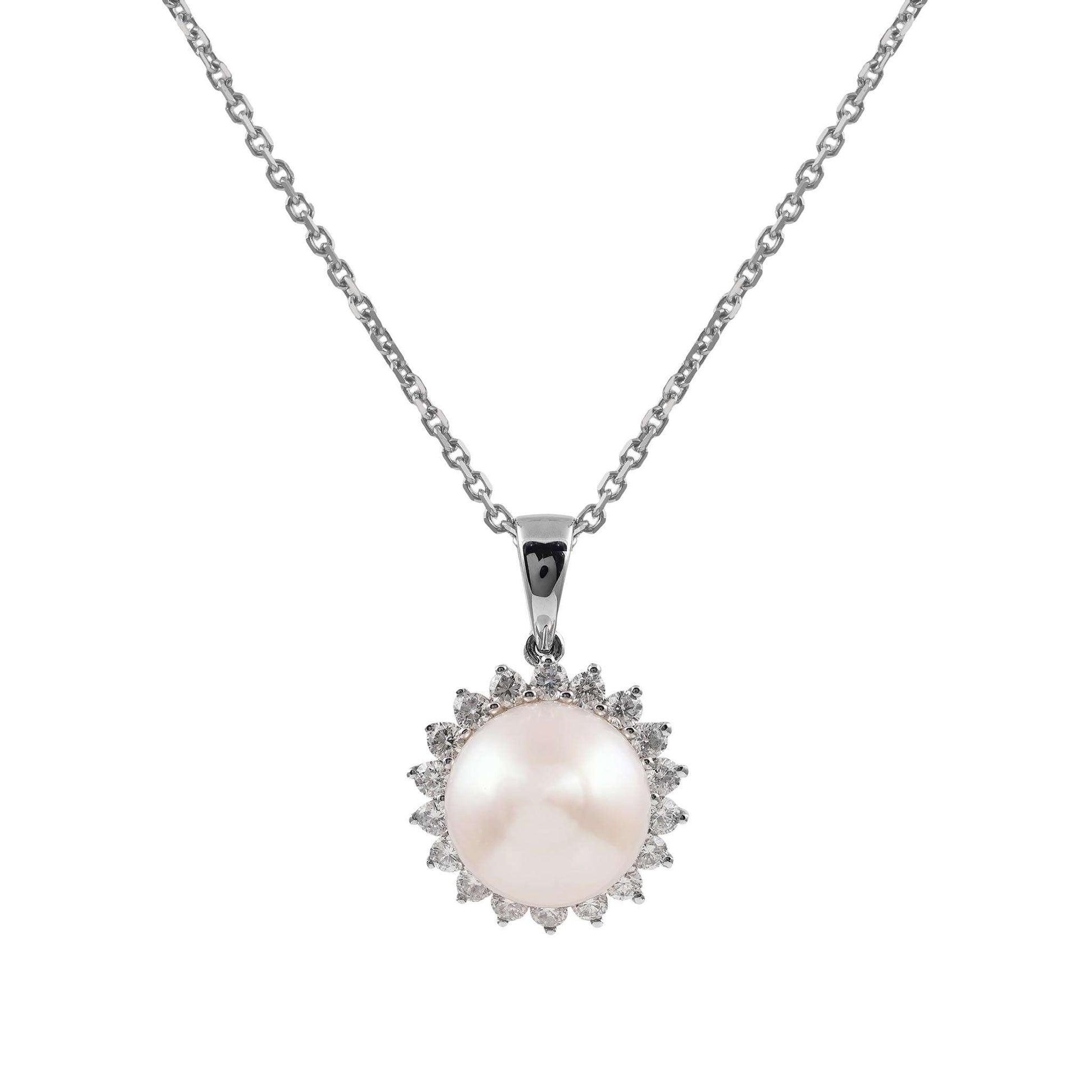 Pearl and Diamond Pendant