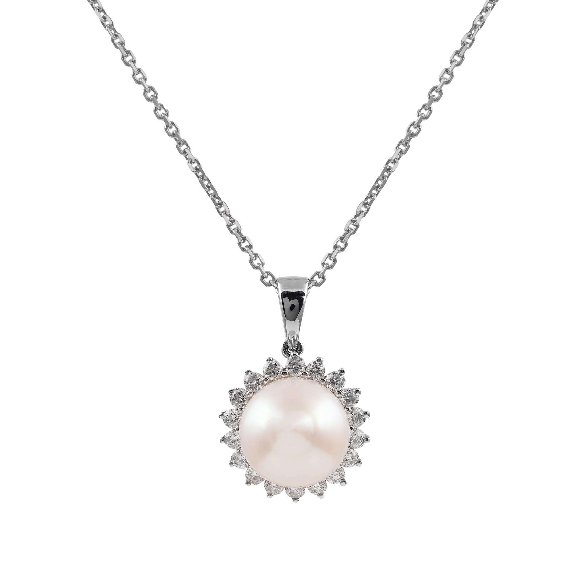 Pearl and Diamond Pendant