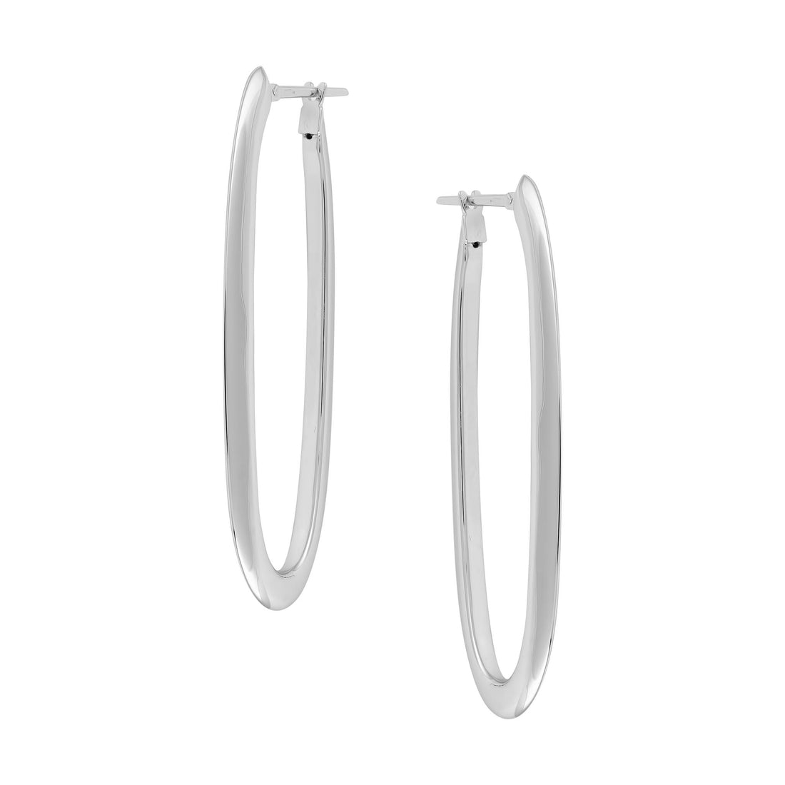 White Gold Hoop Earrings