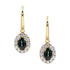 Australian Green Sapphire & Diamond Earrings