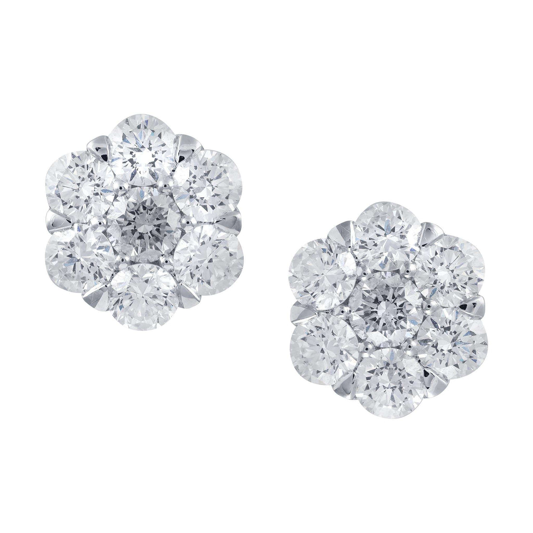 Diamond Cluster stud Earrings