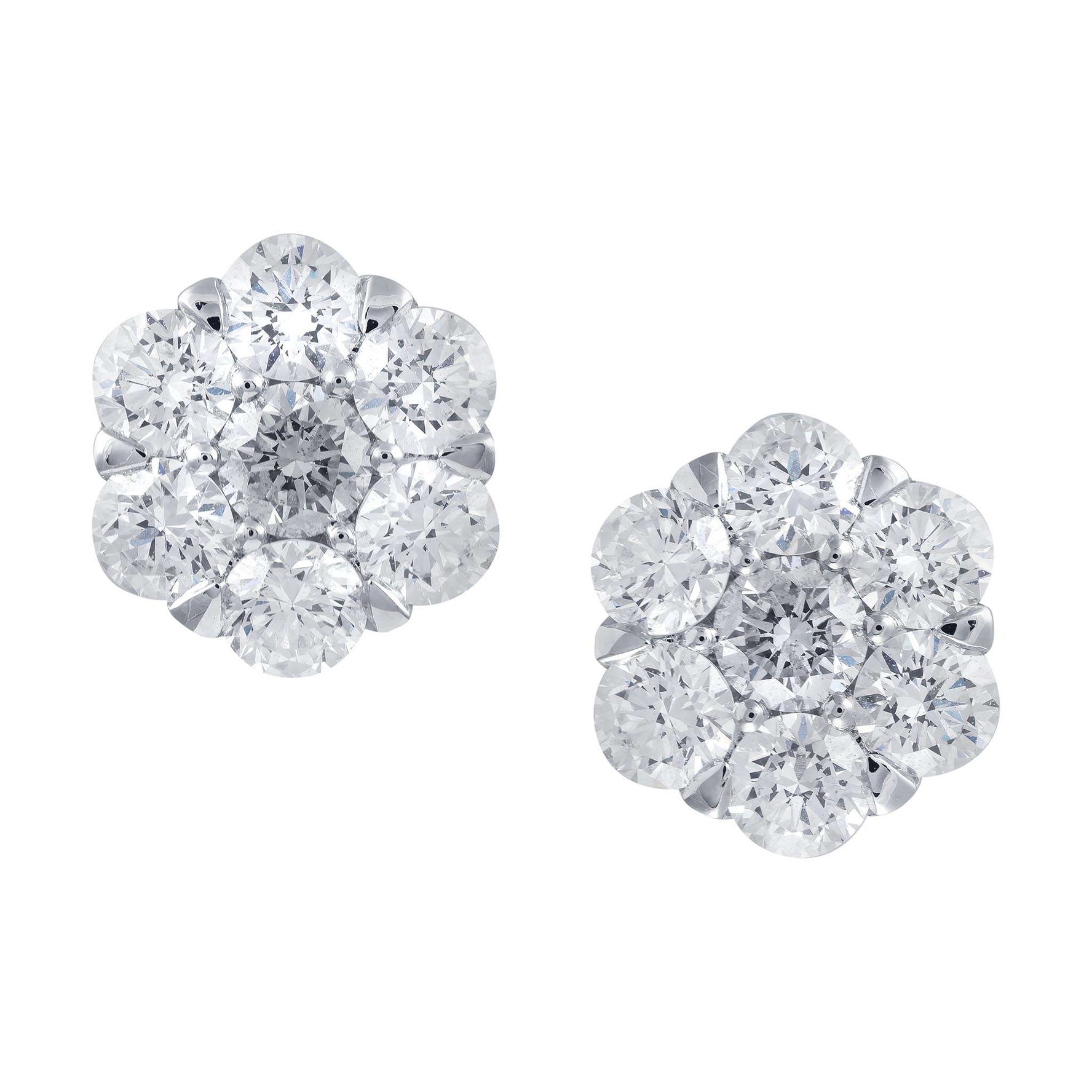 Diamond Cluster stud Earrings