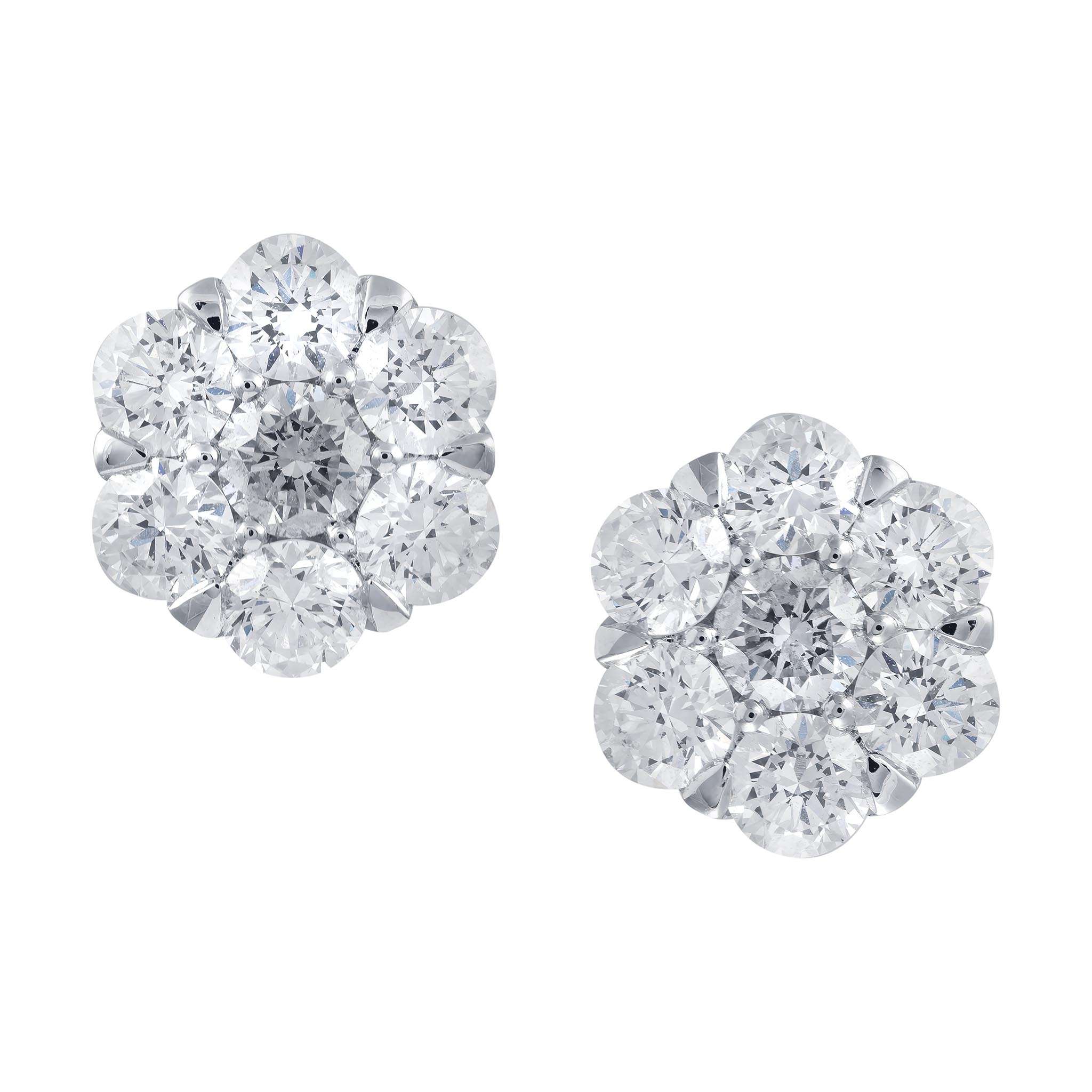 Diamond Cluster stud Earrings