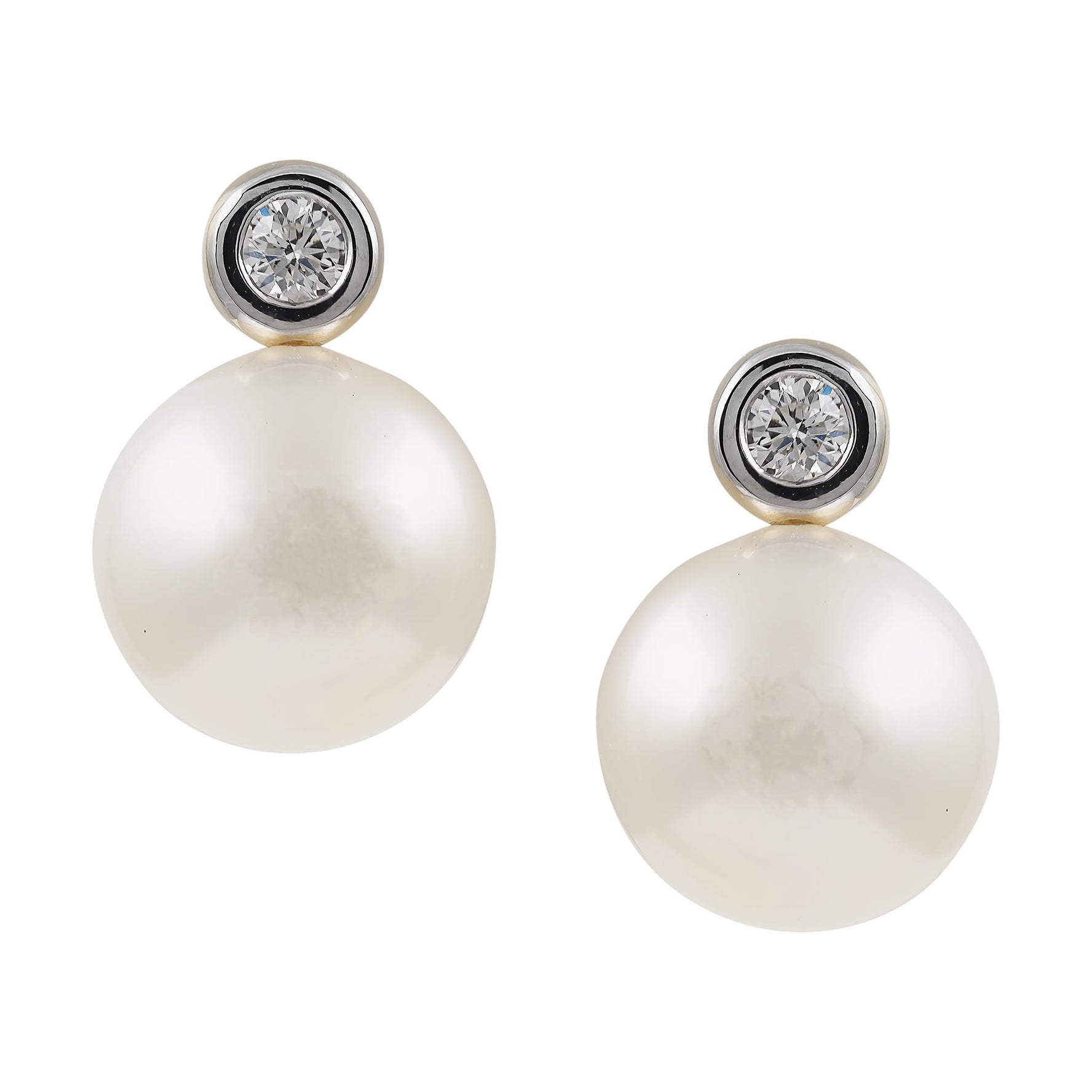 Pearl an Diamond Earrings
