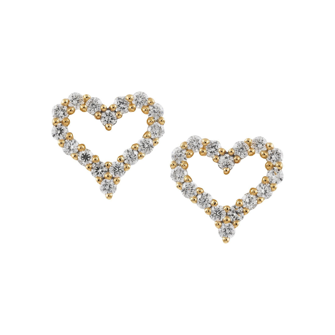 Heart Shaped Diamond Studs
