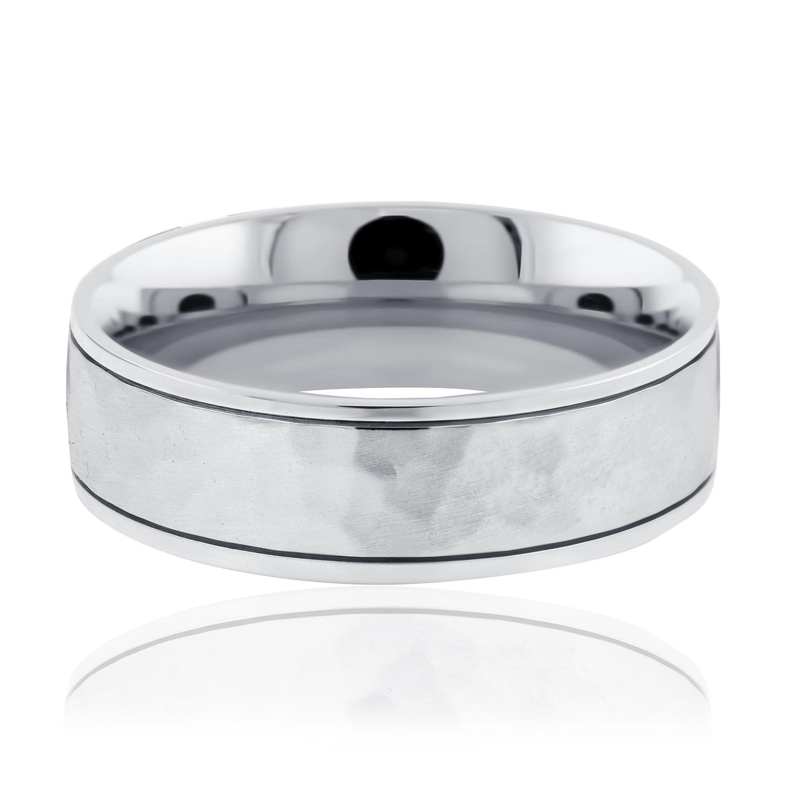 Hammered Style Gents Ring