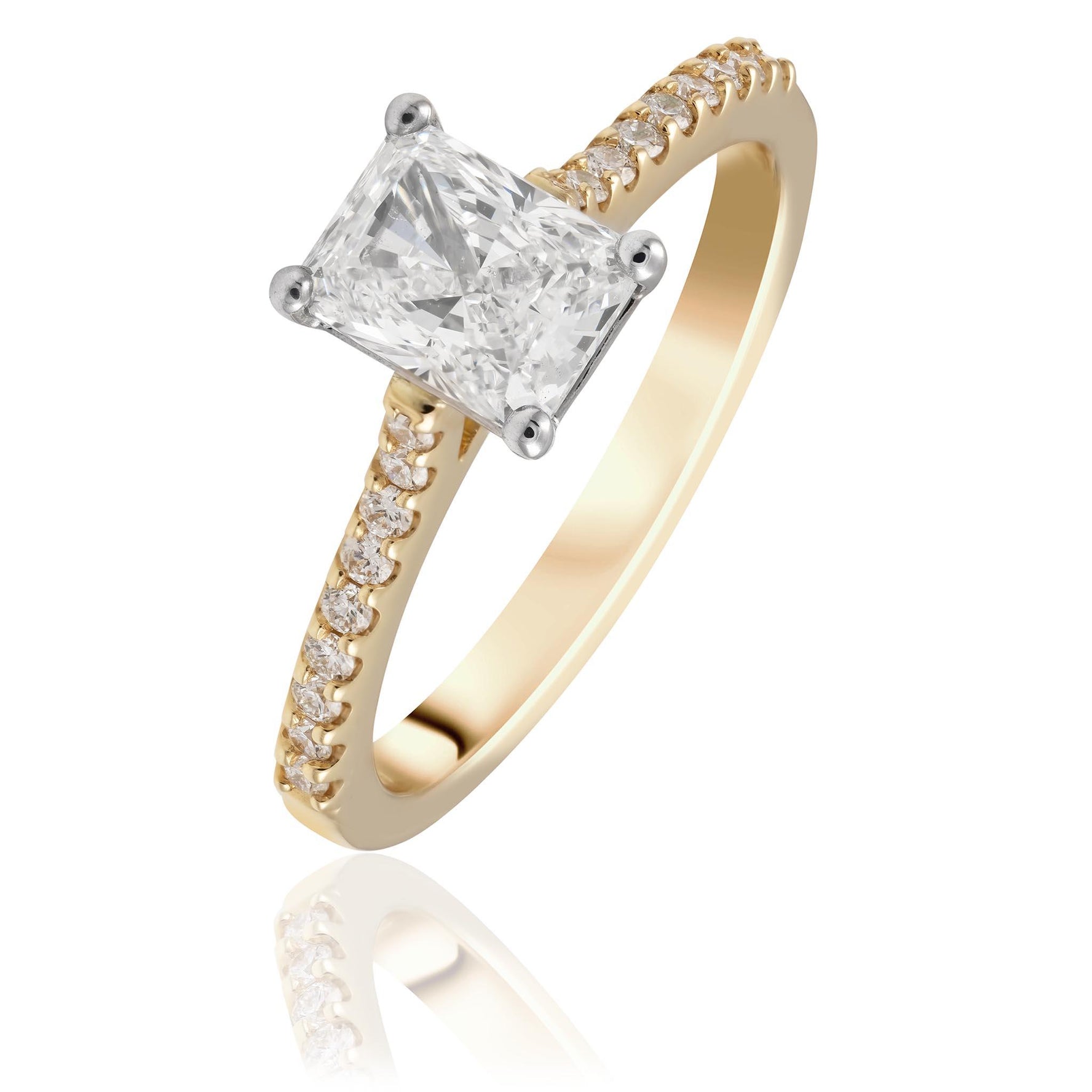 1ct Radiant Cut Engagement Ring