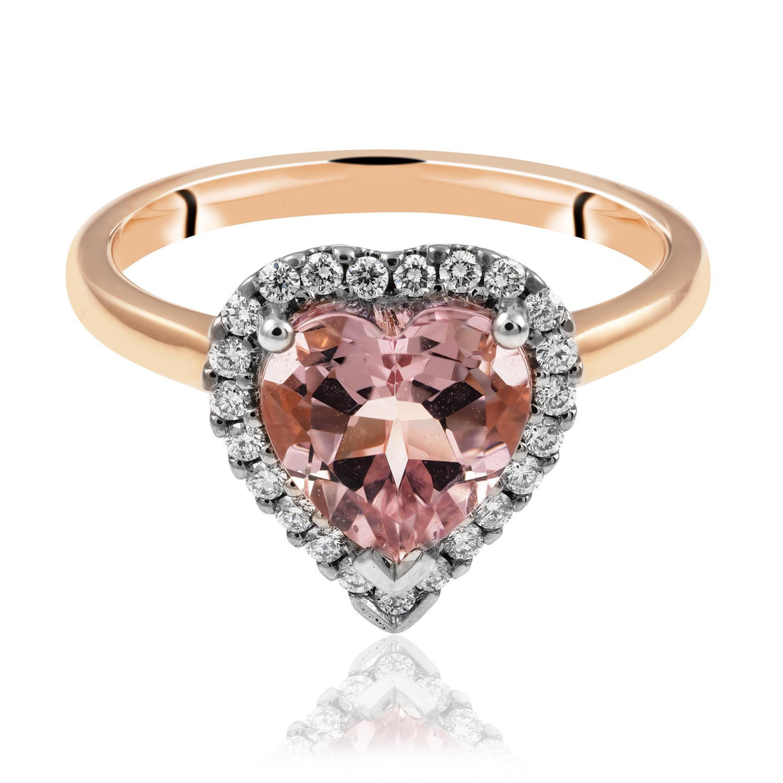 Heart Shaped Morganite Ring