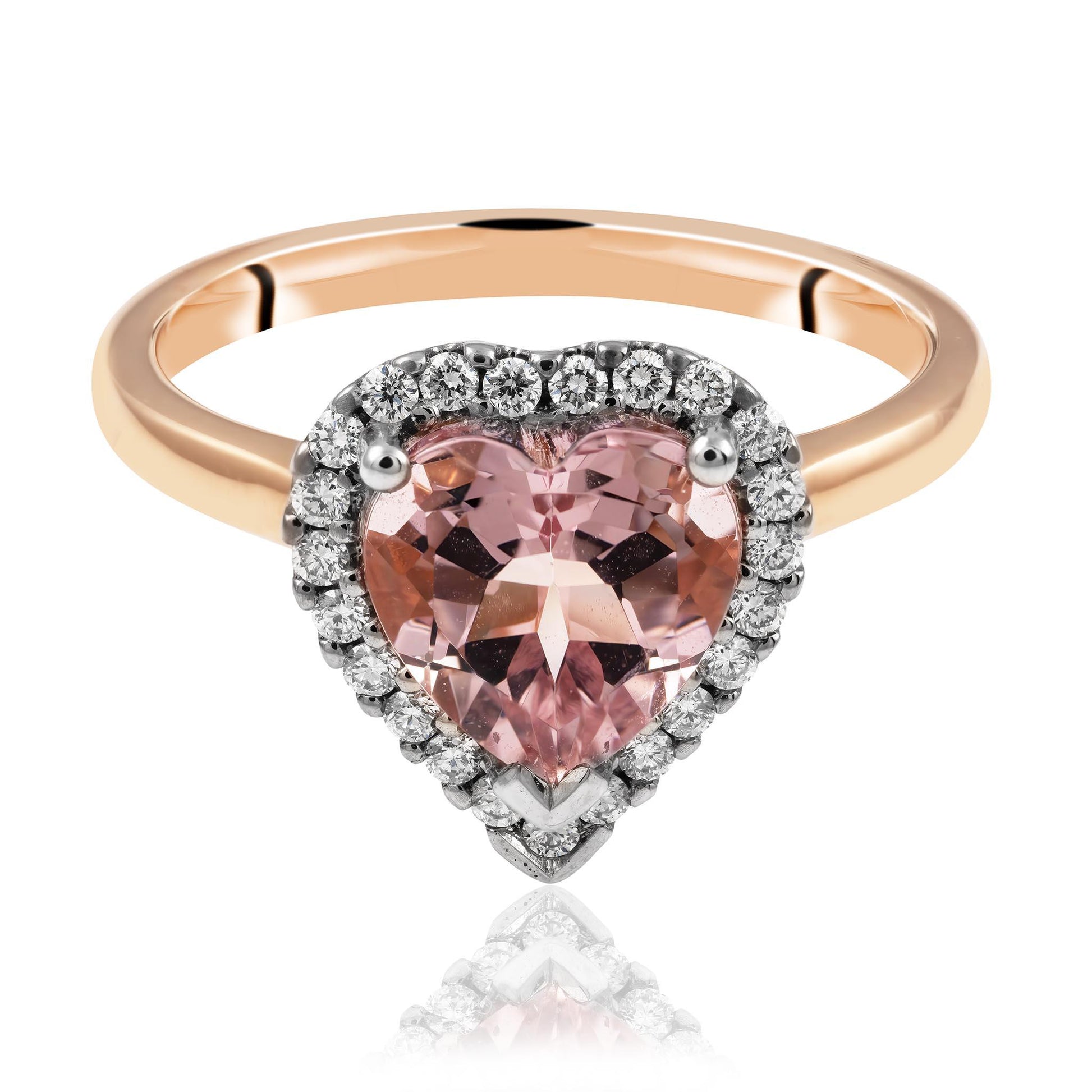 Heart Shaped Morganite Ring
