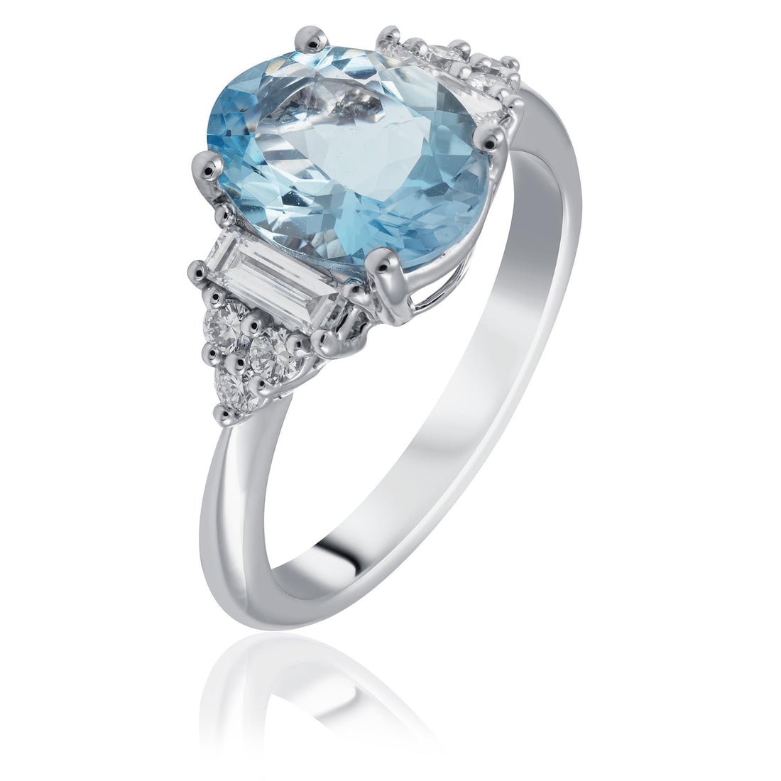 Aquamarine Engagement Ring