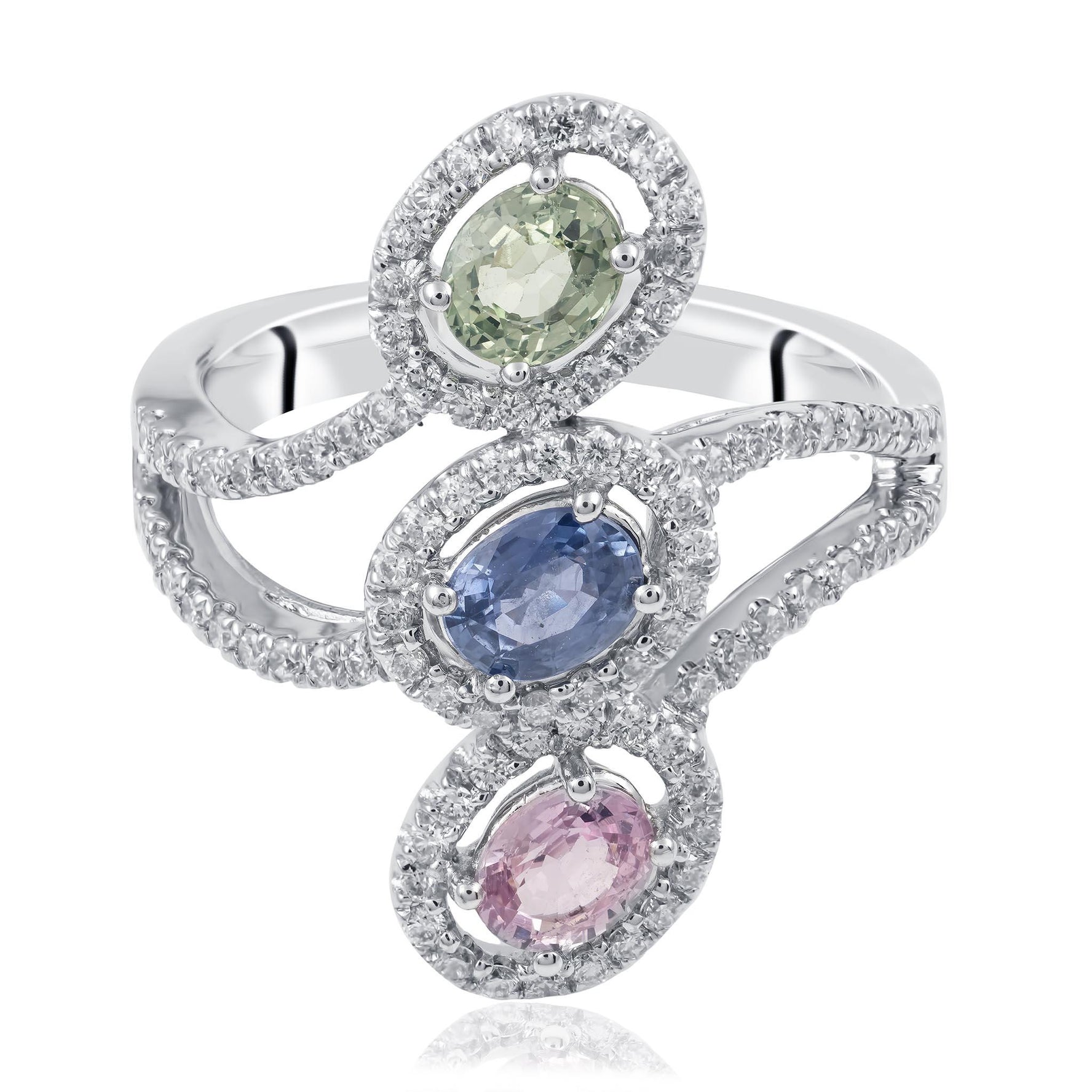 Mixed Colour Sapphire Ring