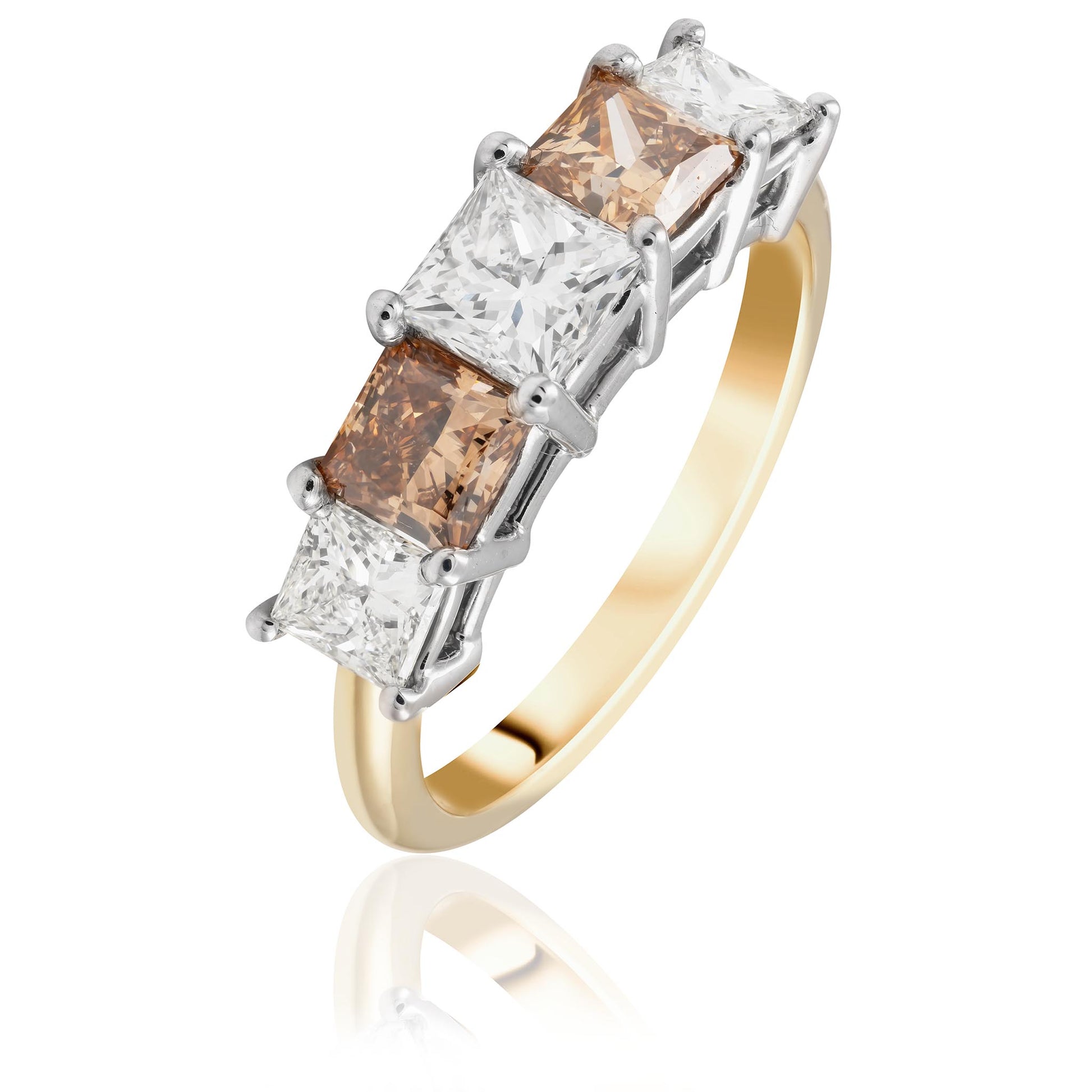 Cognac Diamond Ring