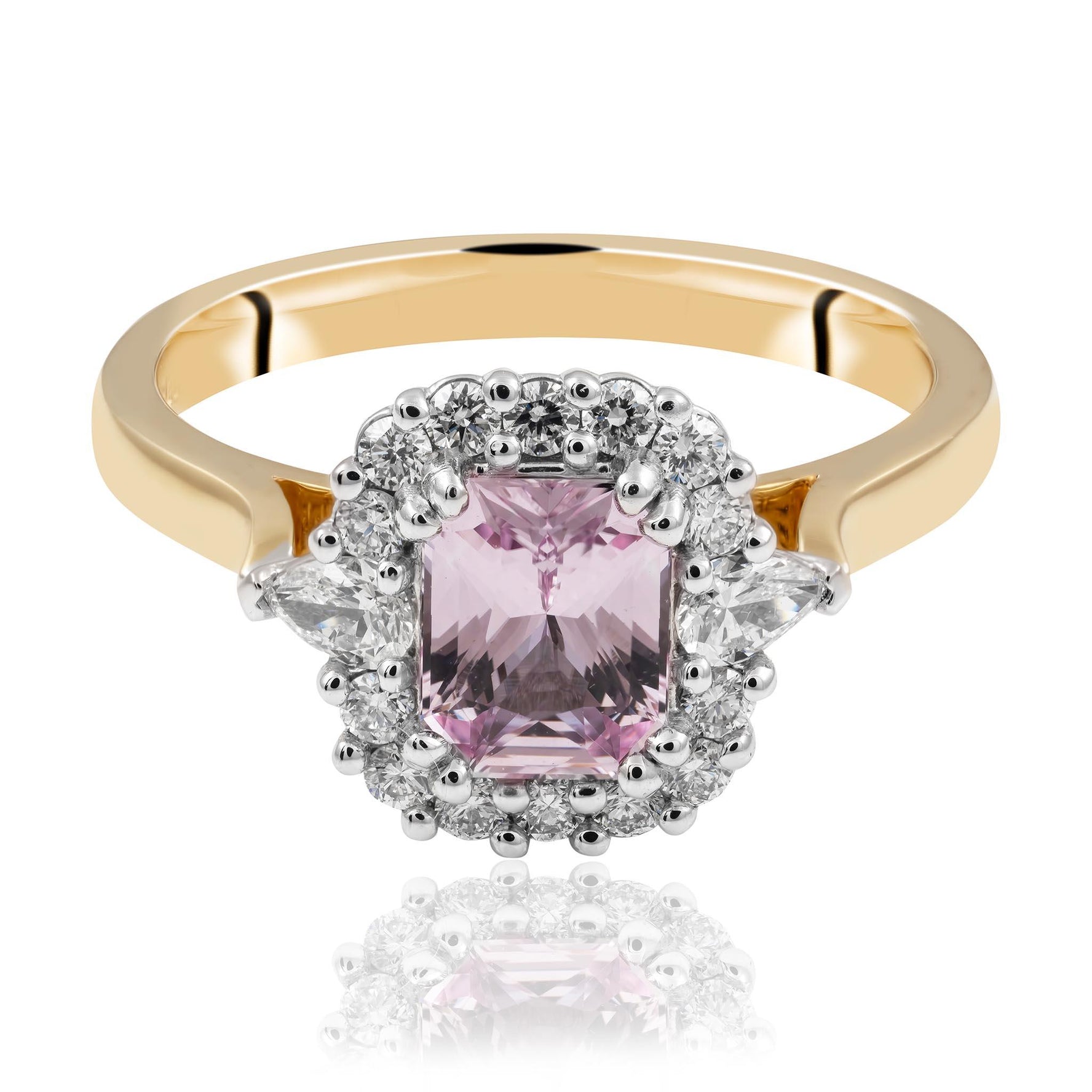 Pink Sapphire Engagement Ring