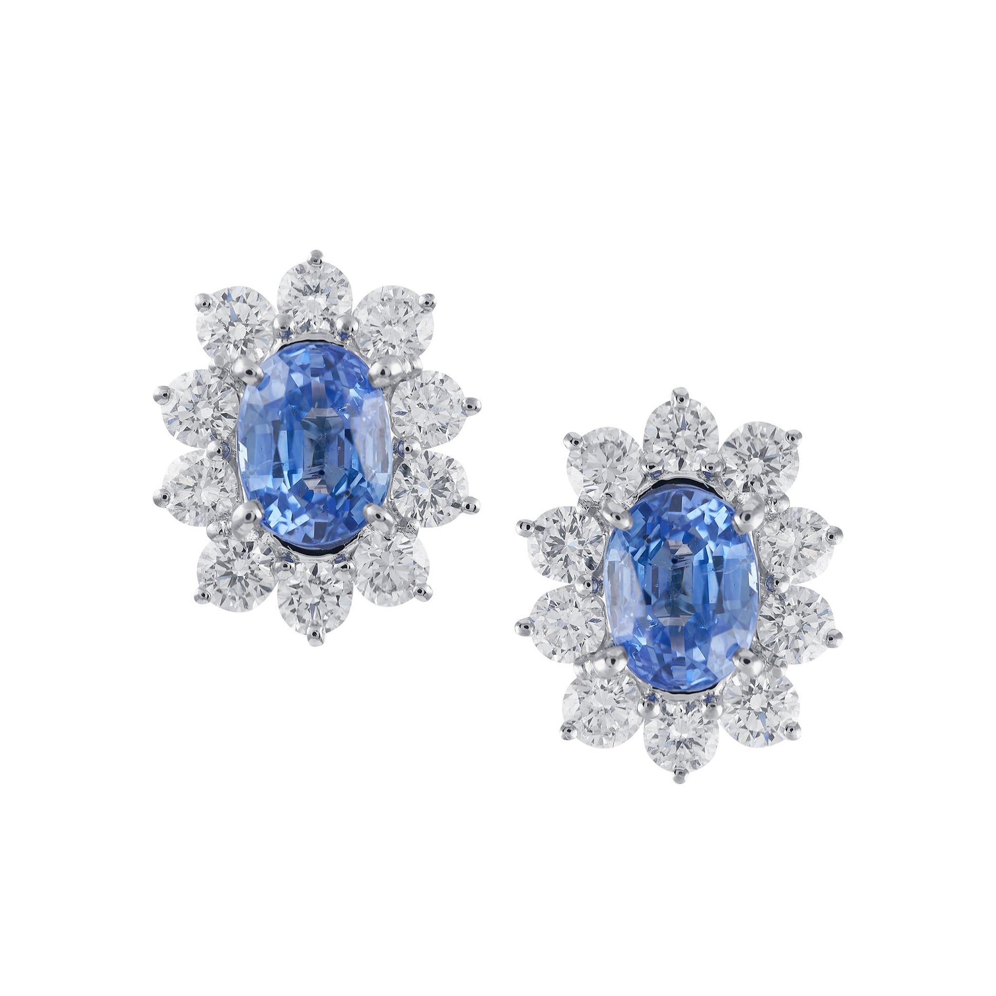 Ceylon Sapphire Stud Earring