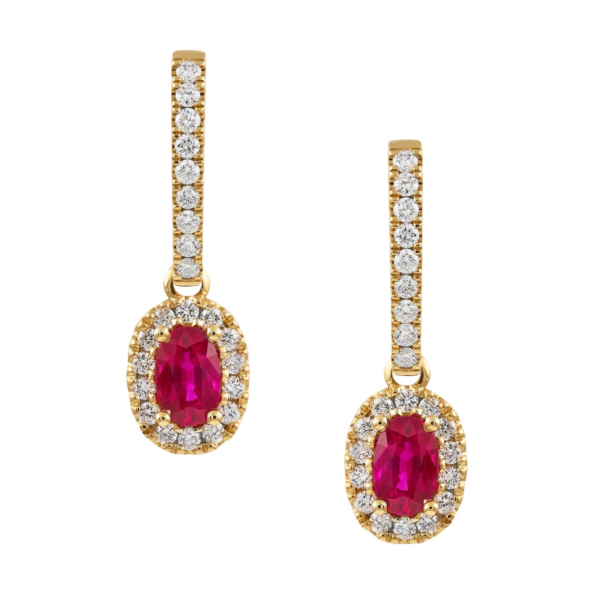 Ruby and Diamond Earrings
