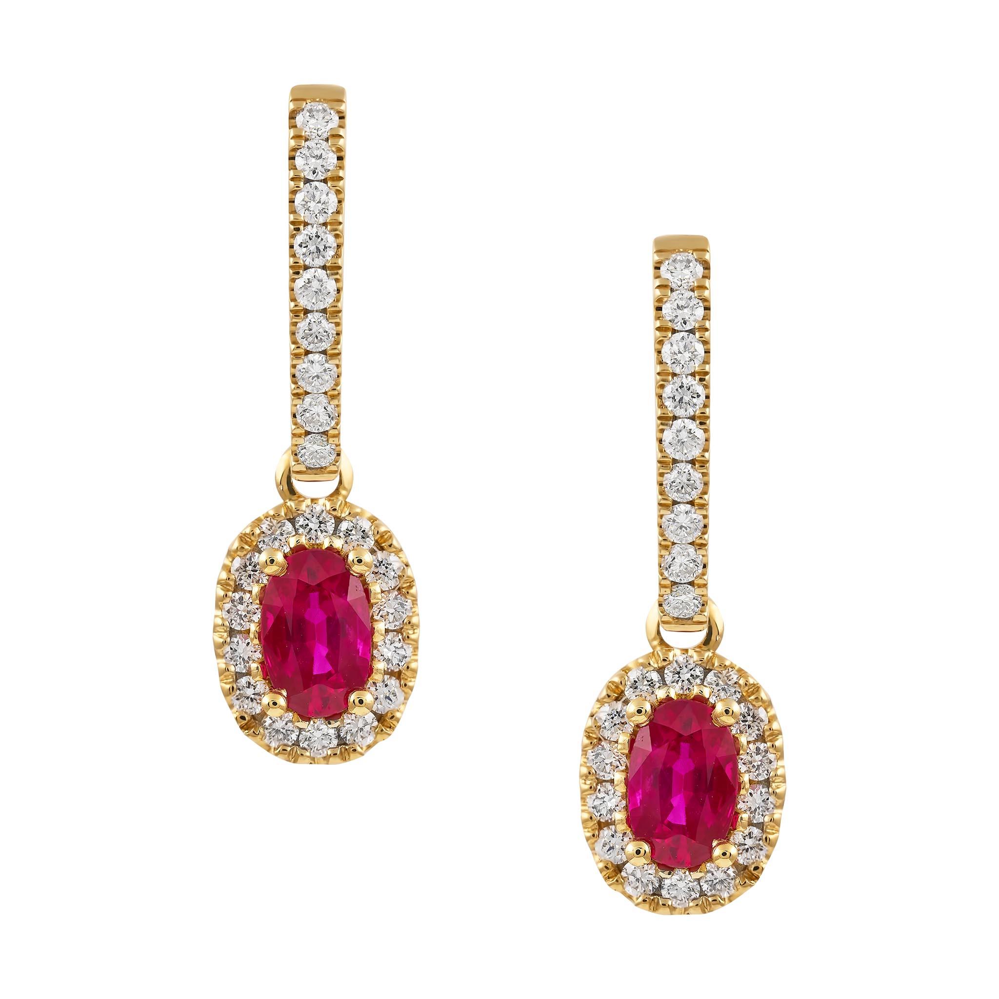Ruby and Diamond Earrings