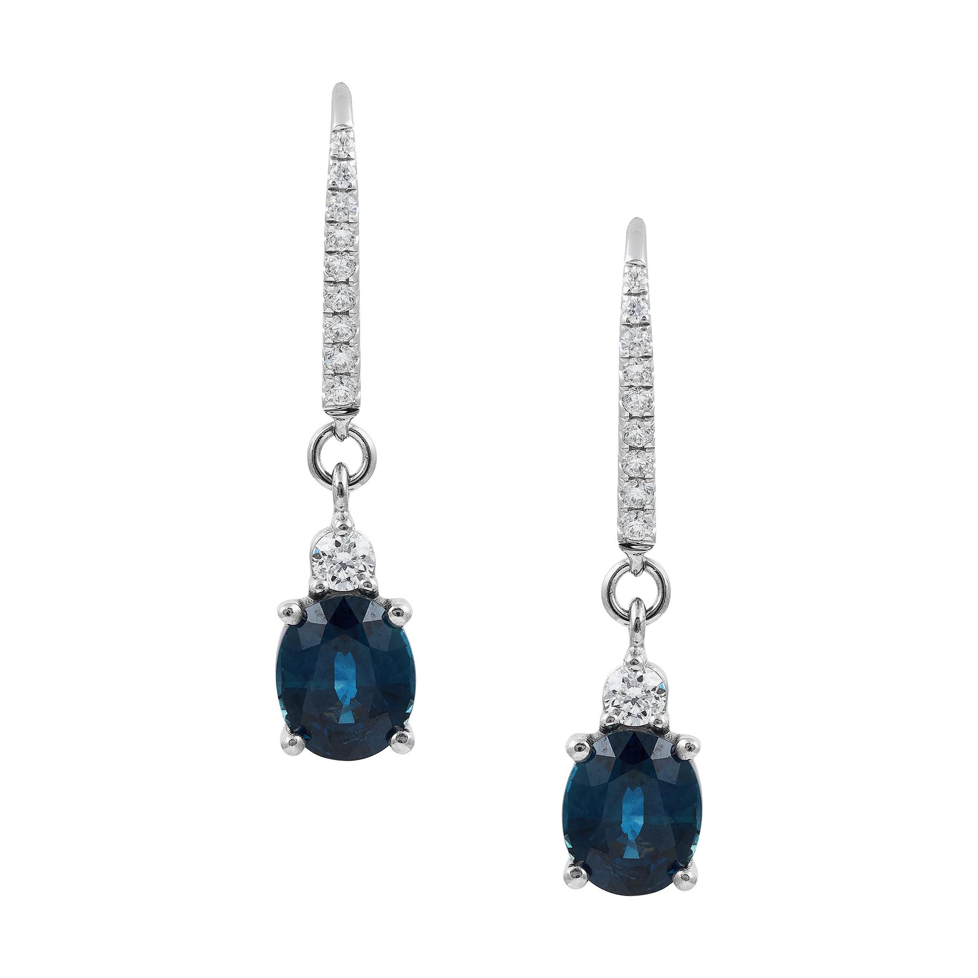 Sapphire and Diamond Earrings
