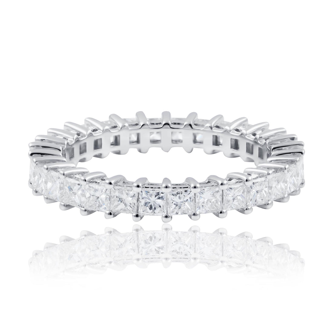 Princess Cut Diamond Full Hoop