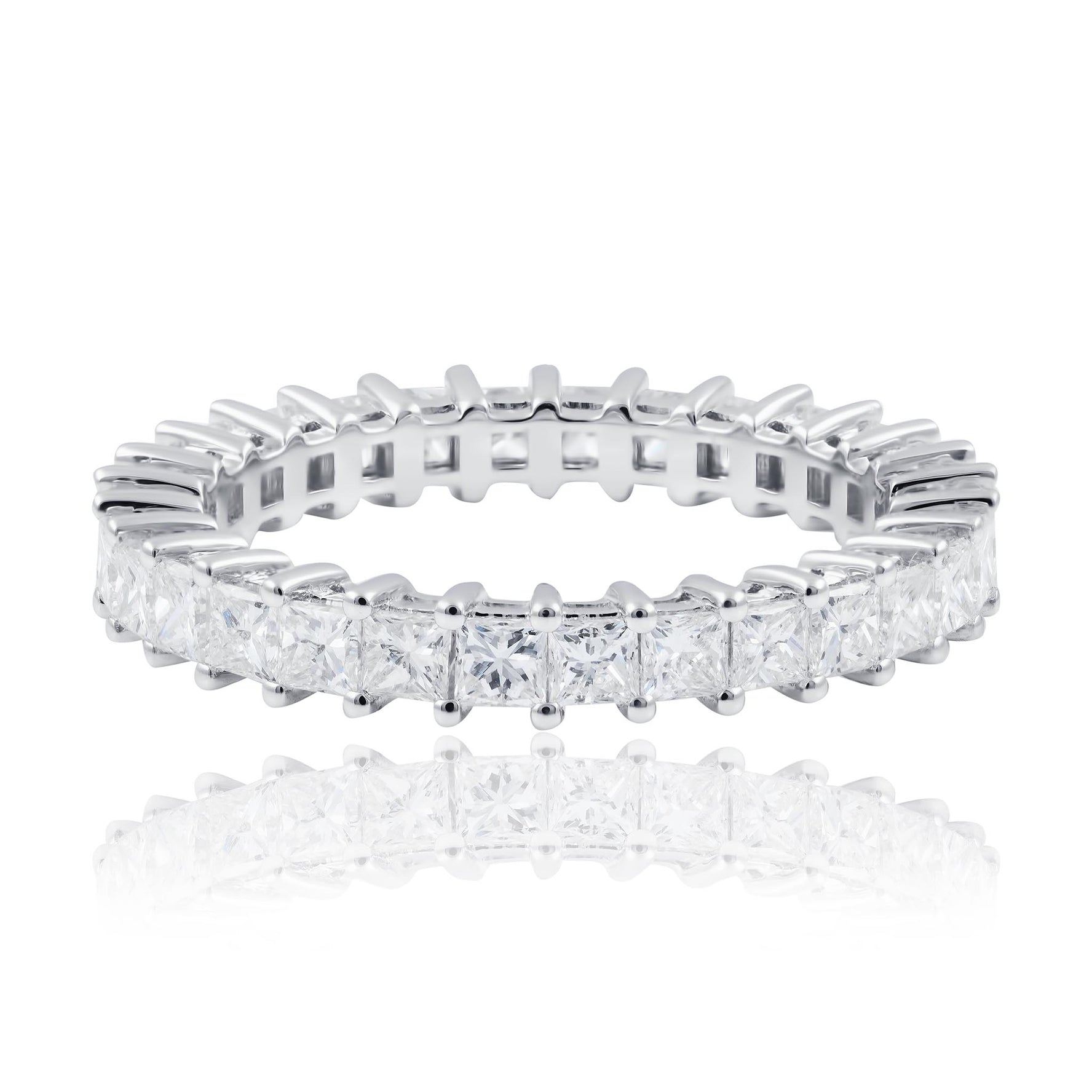 Princess Cut Diamond Full Hoop