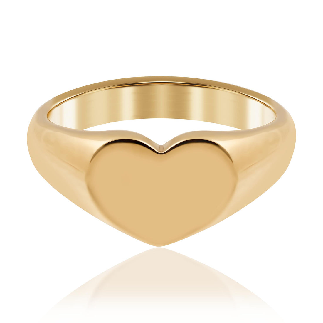 Heart shaped signet ring