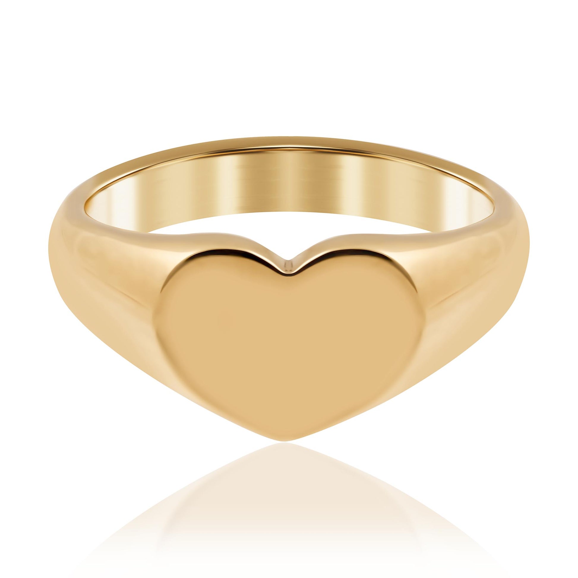 Heart shaped signet ring
