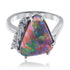 Black Opal and Diamond Ring