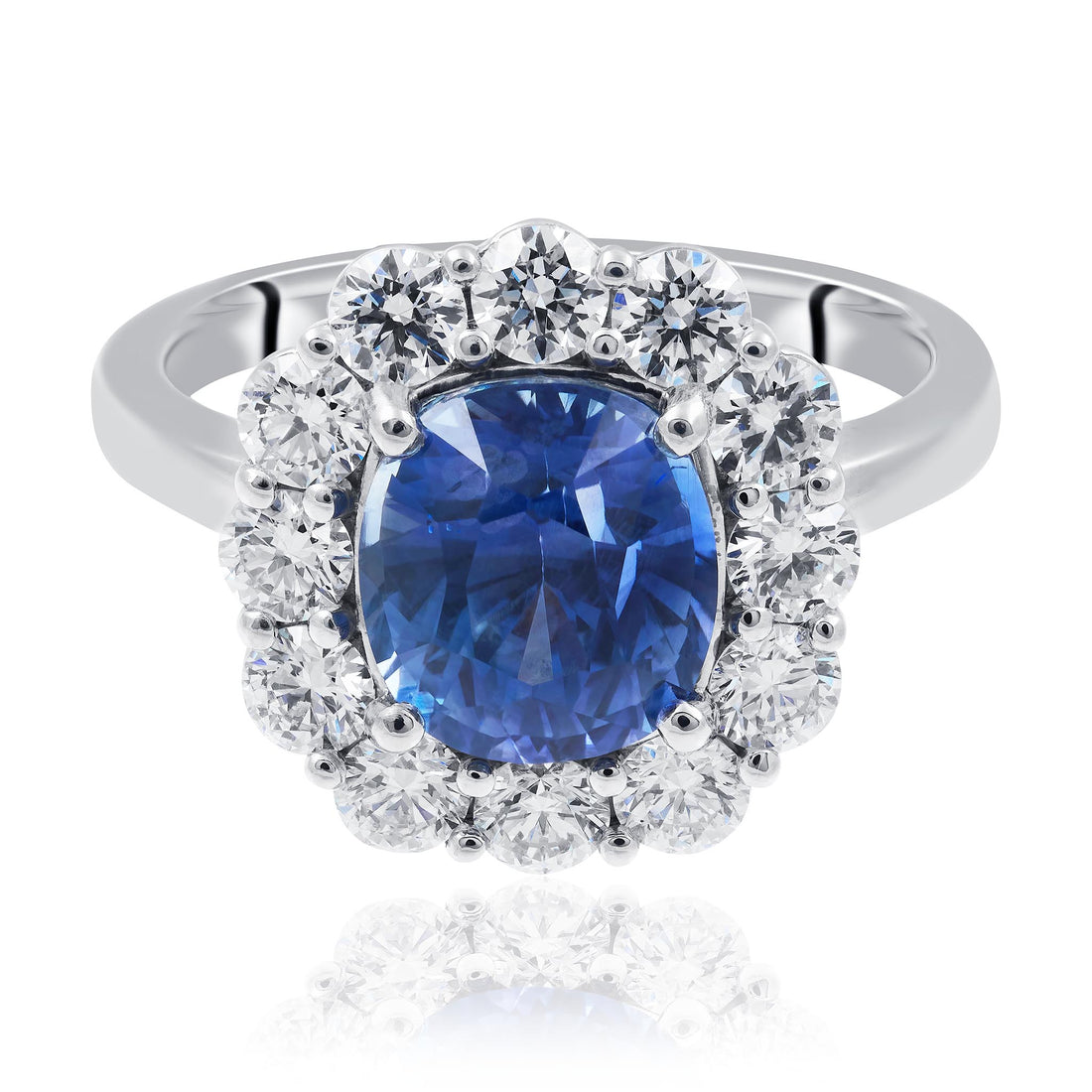Ceylon Sapphire and Diamond Ring