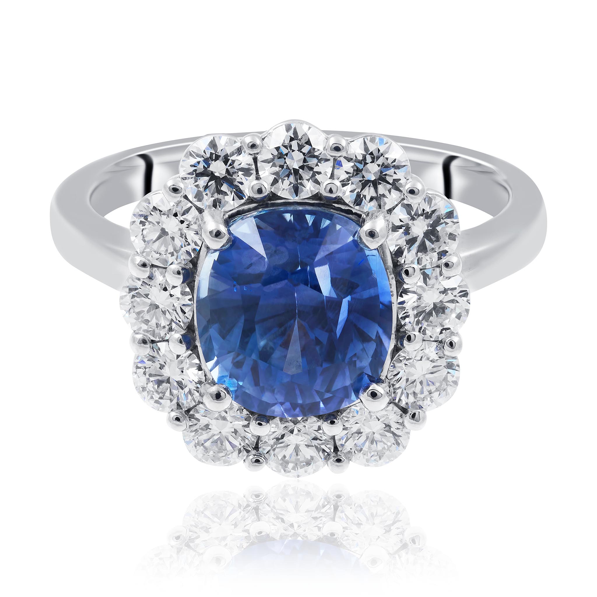 Ceylon Sapphire and Diamond Ring