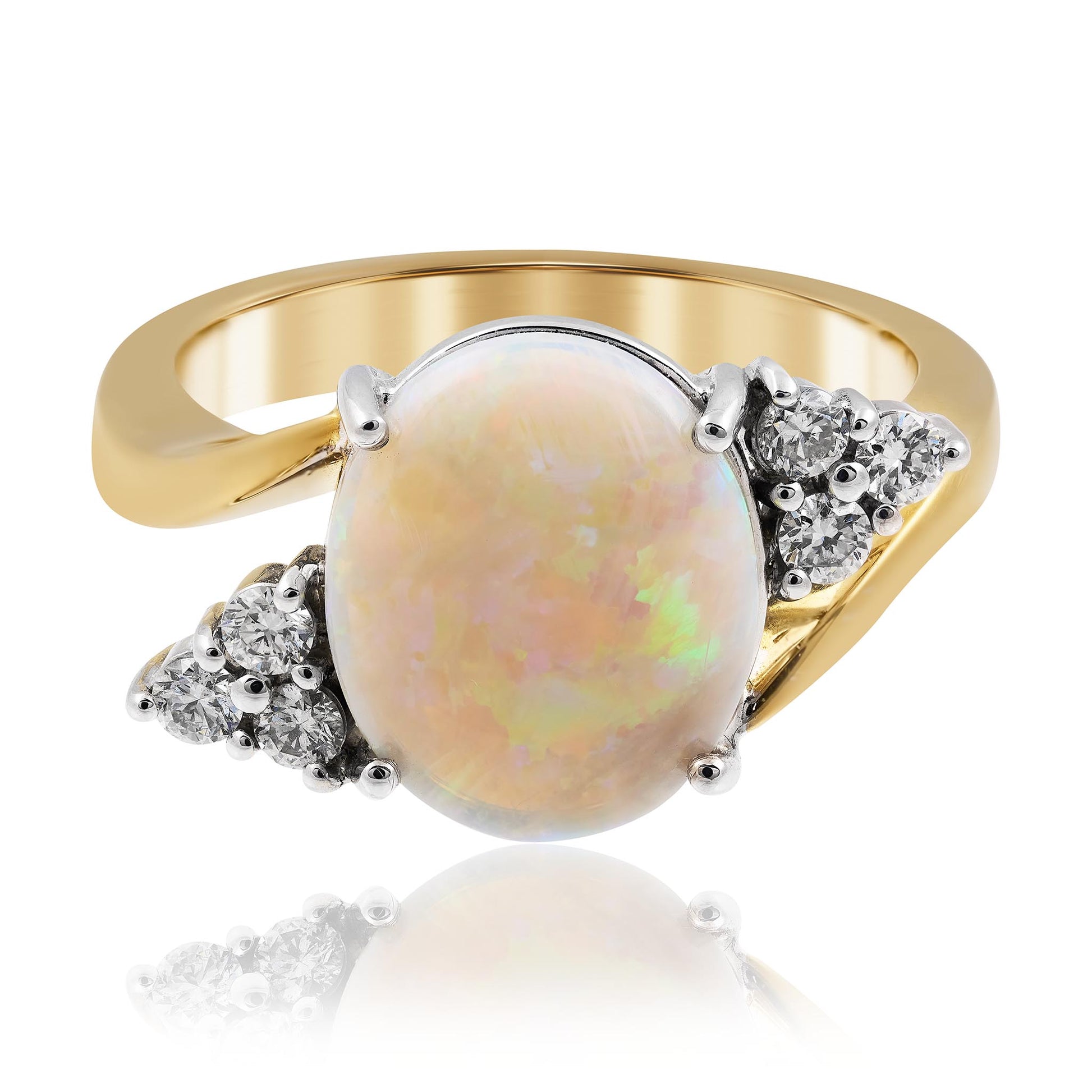 Opal and Diamond Ring