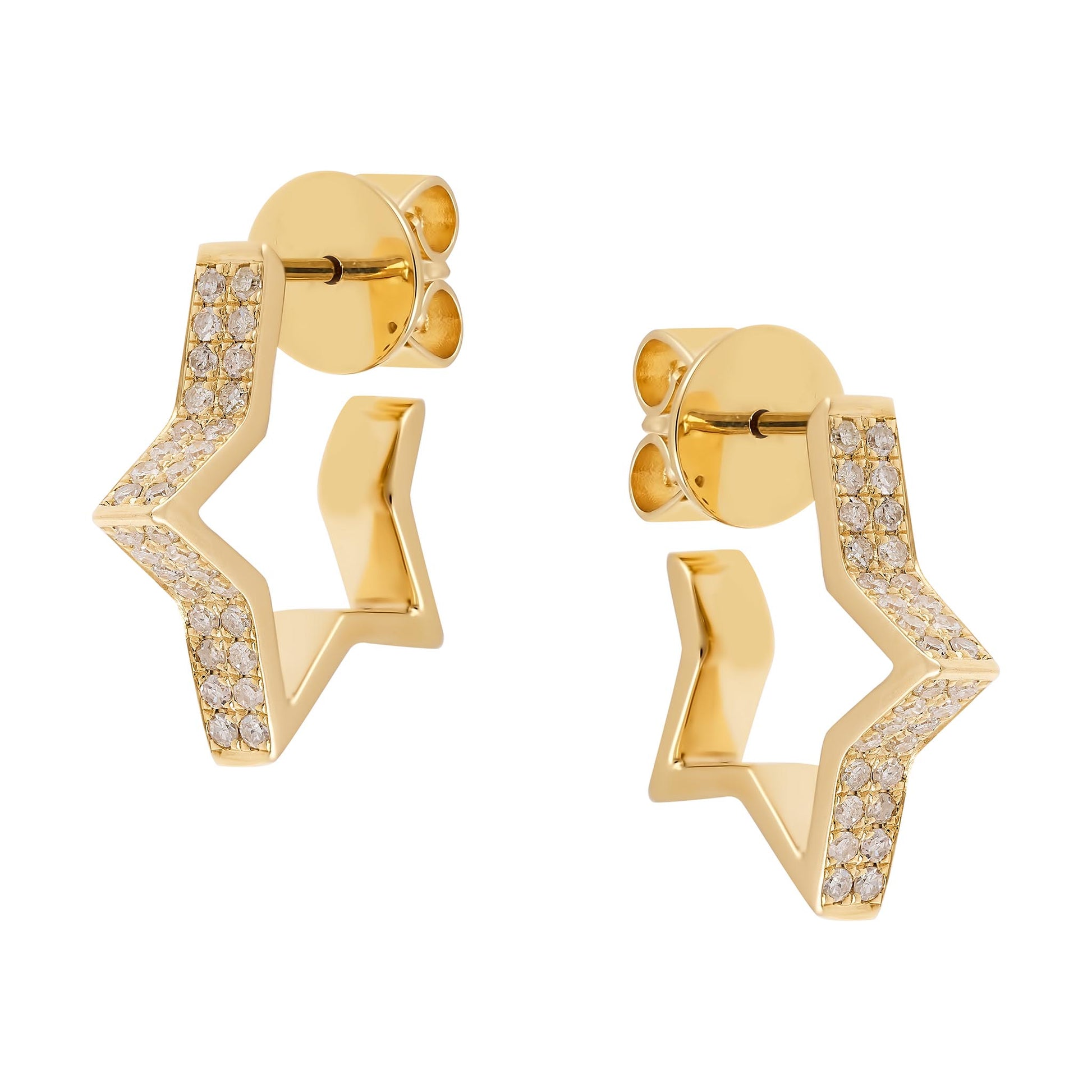 Star Shaped Diamond earrings