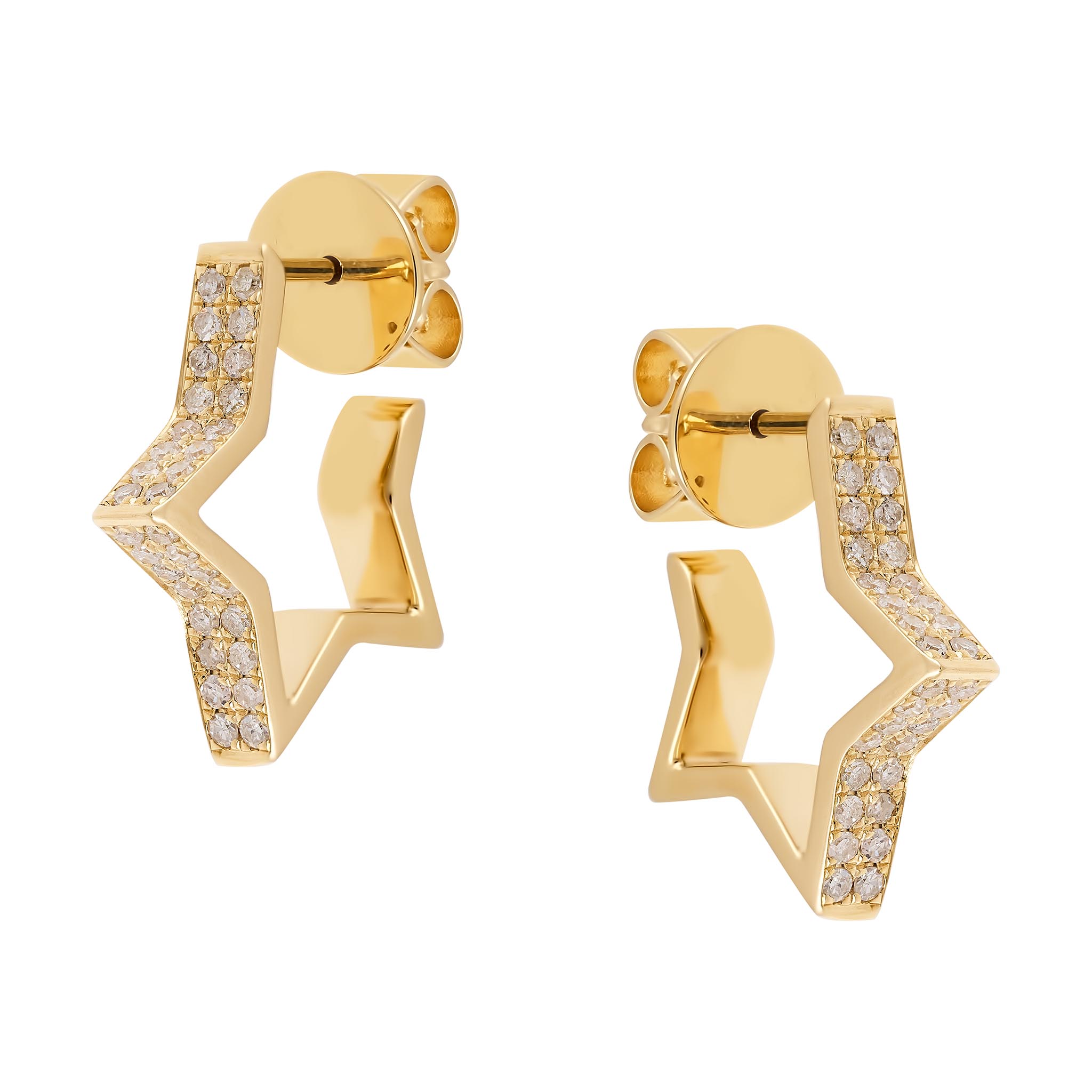 Star Shaped Diamond earrings