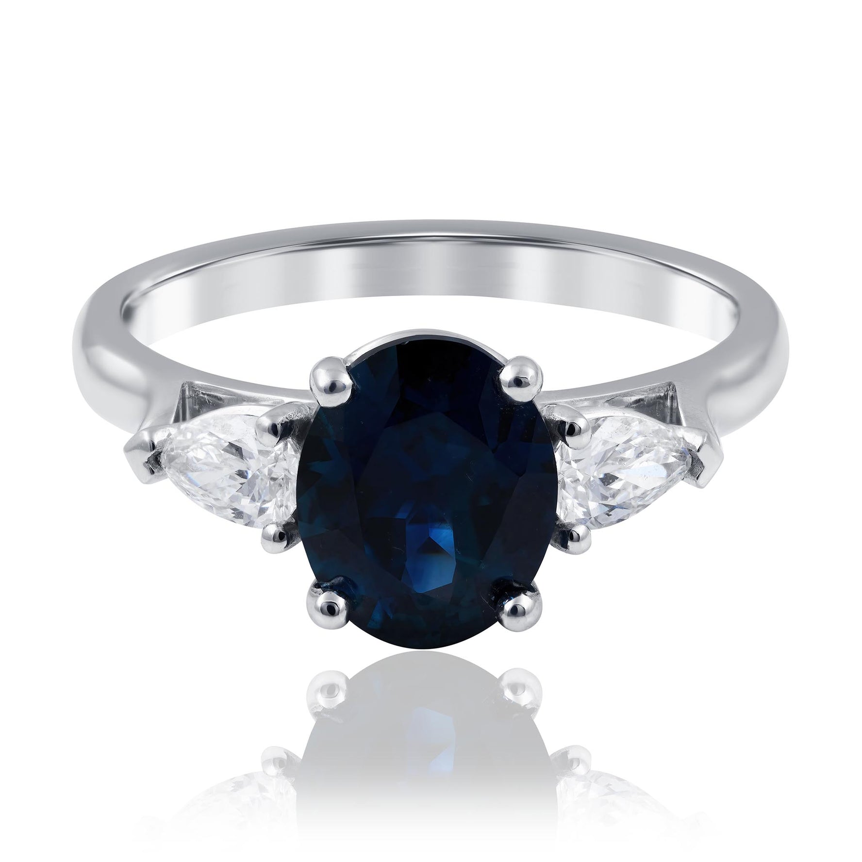 Sapphire and Pear Cut Trilogy