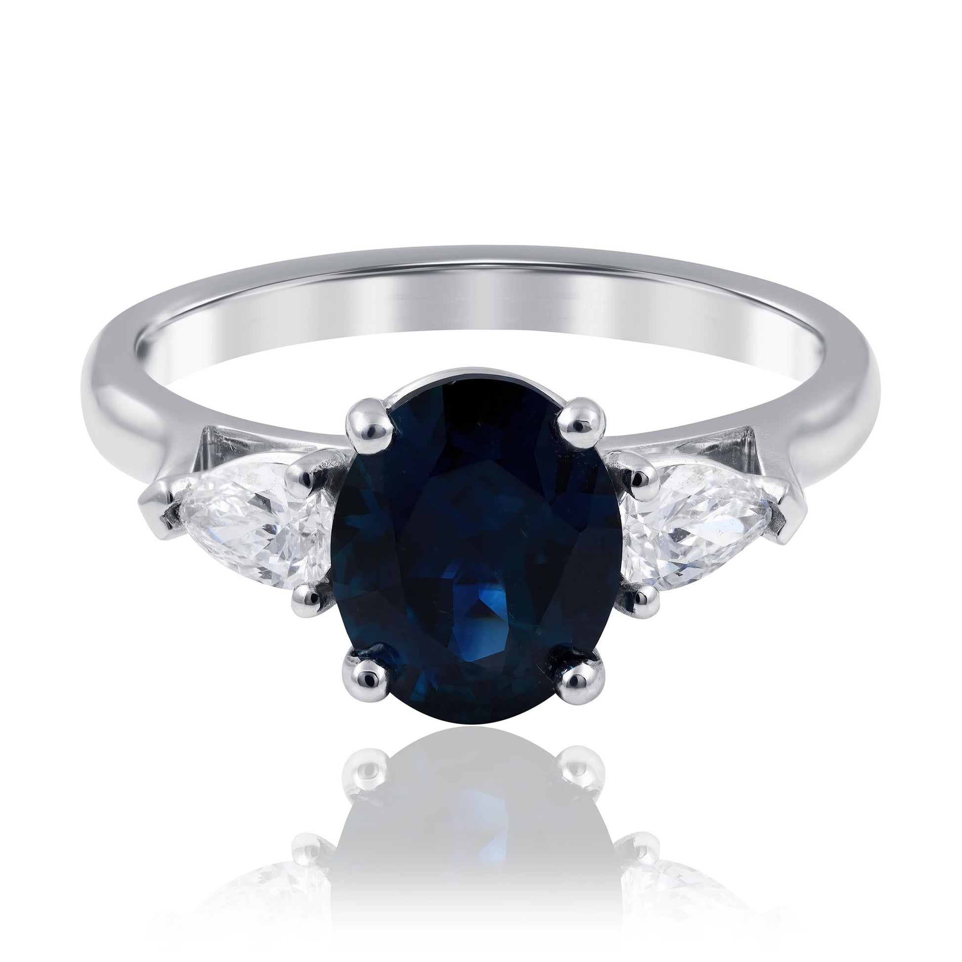 Sapphire and Pear Cut Trilogy