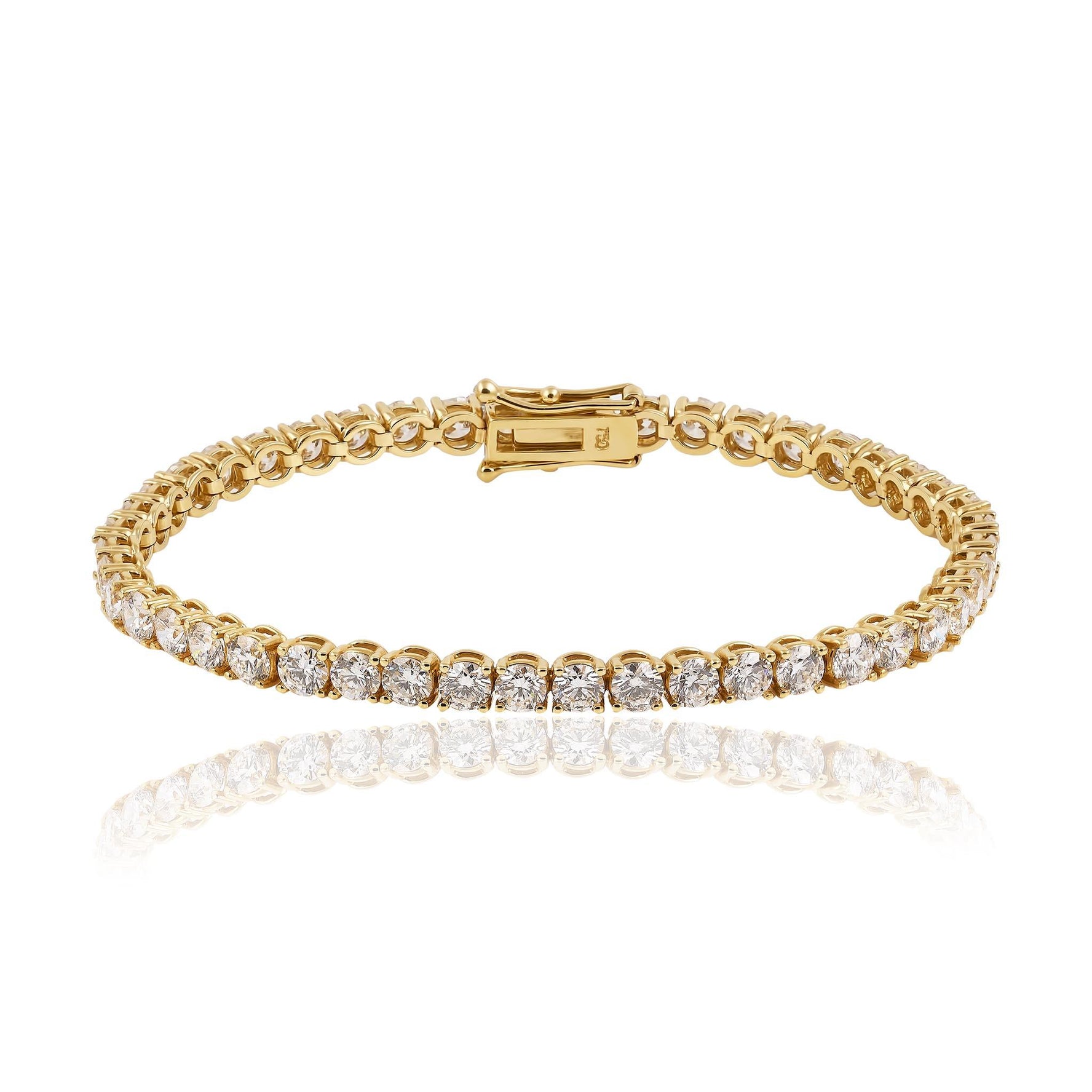 Yellow Gold Diamond Tennis Bracelet