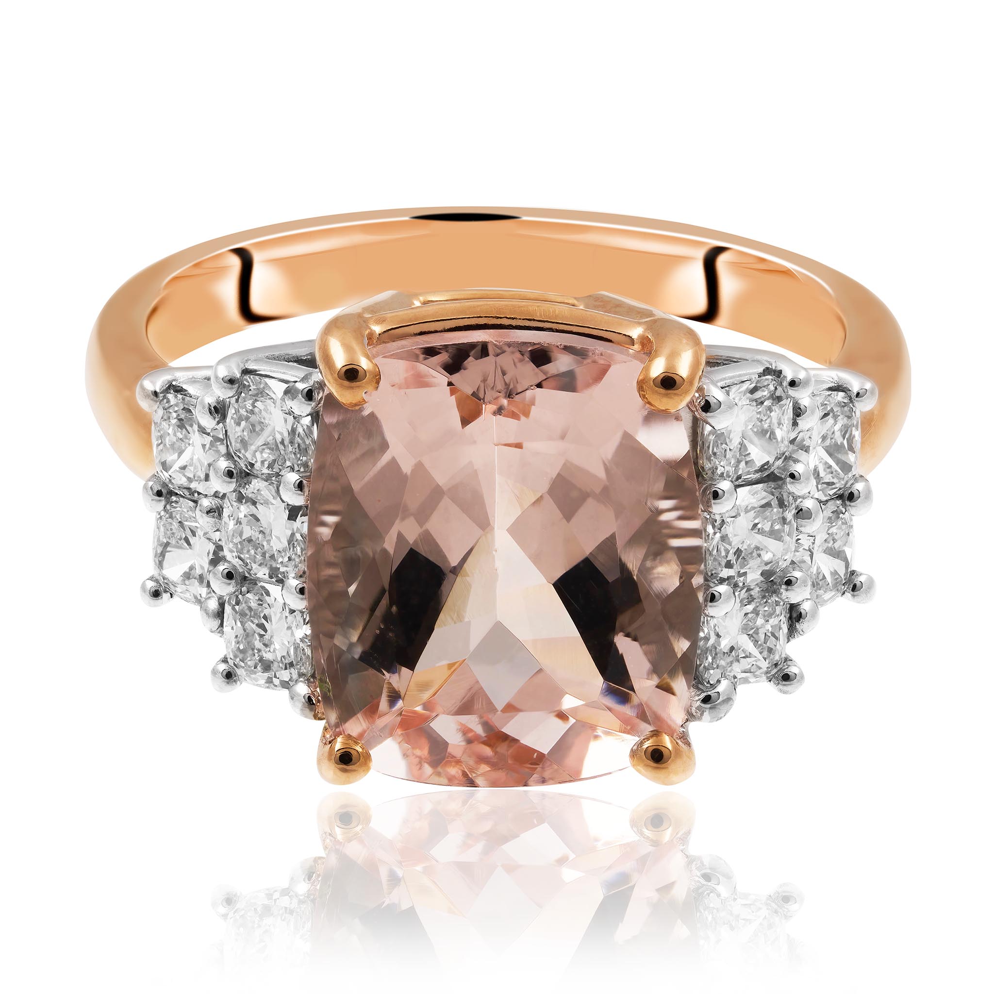 Morganite and Diamond Ring