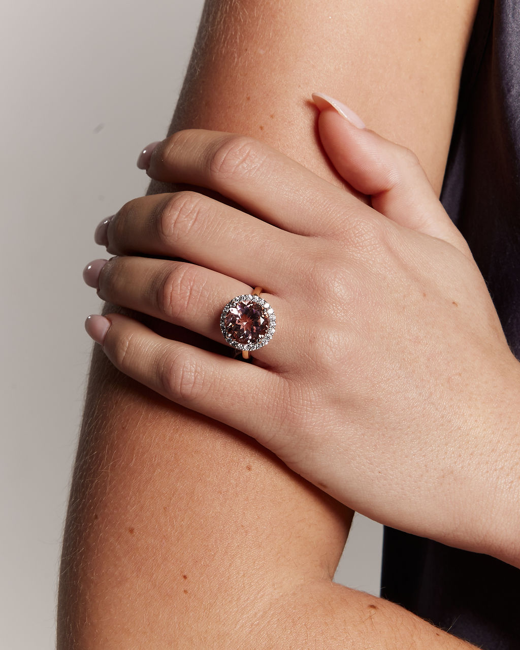 Morganite and Diamond Ring