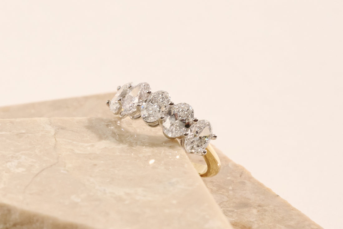 2.55ct Oval Cut Diamond Five Stone