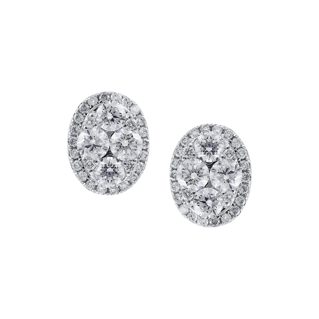 Oval Shaped Diamond Studs