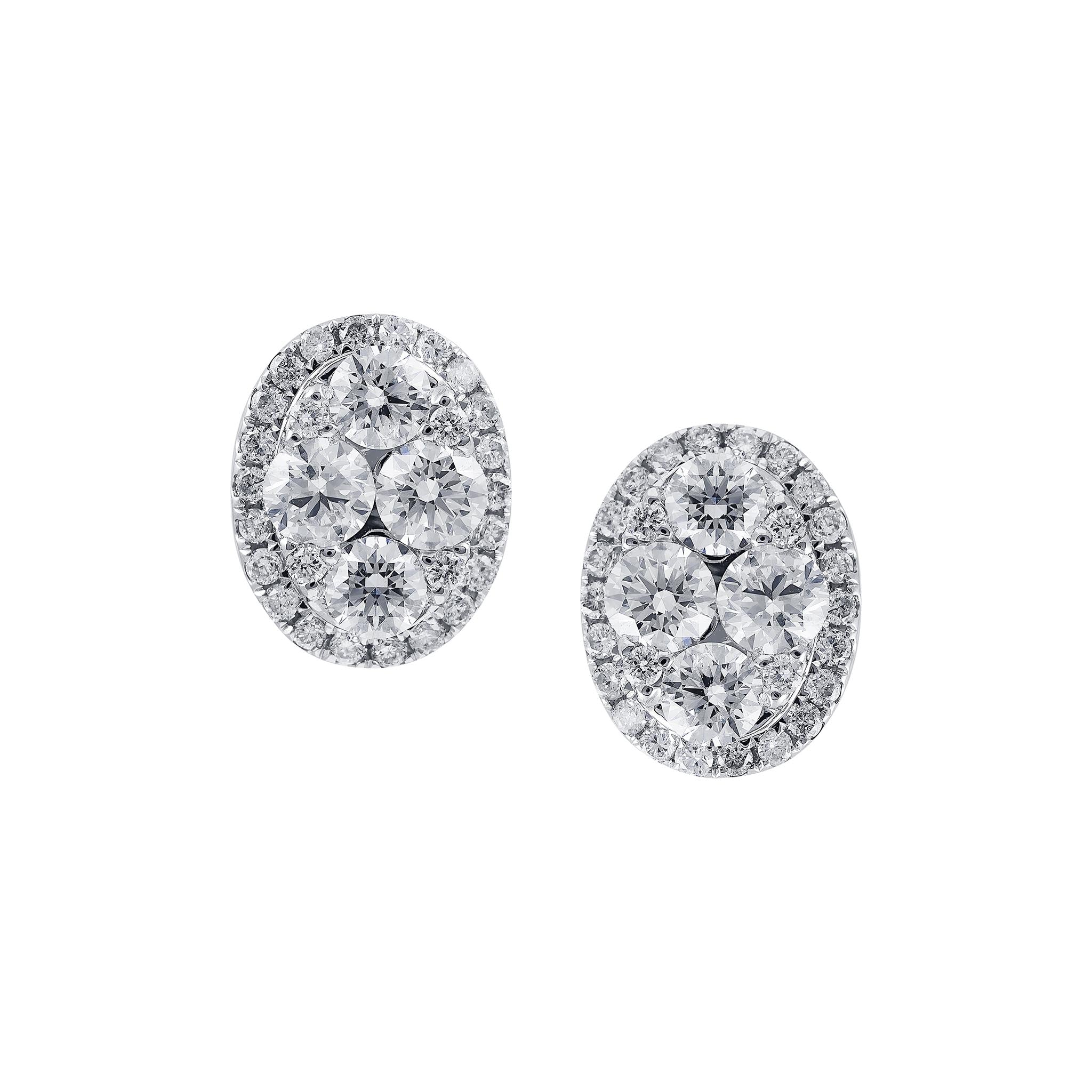 Oval Shaped Diamond Studs