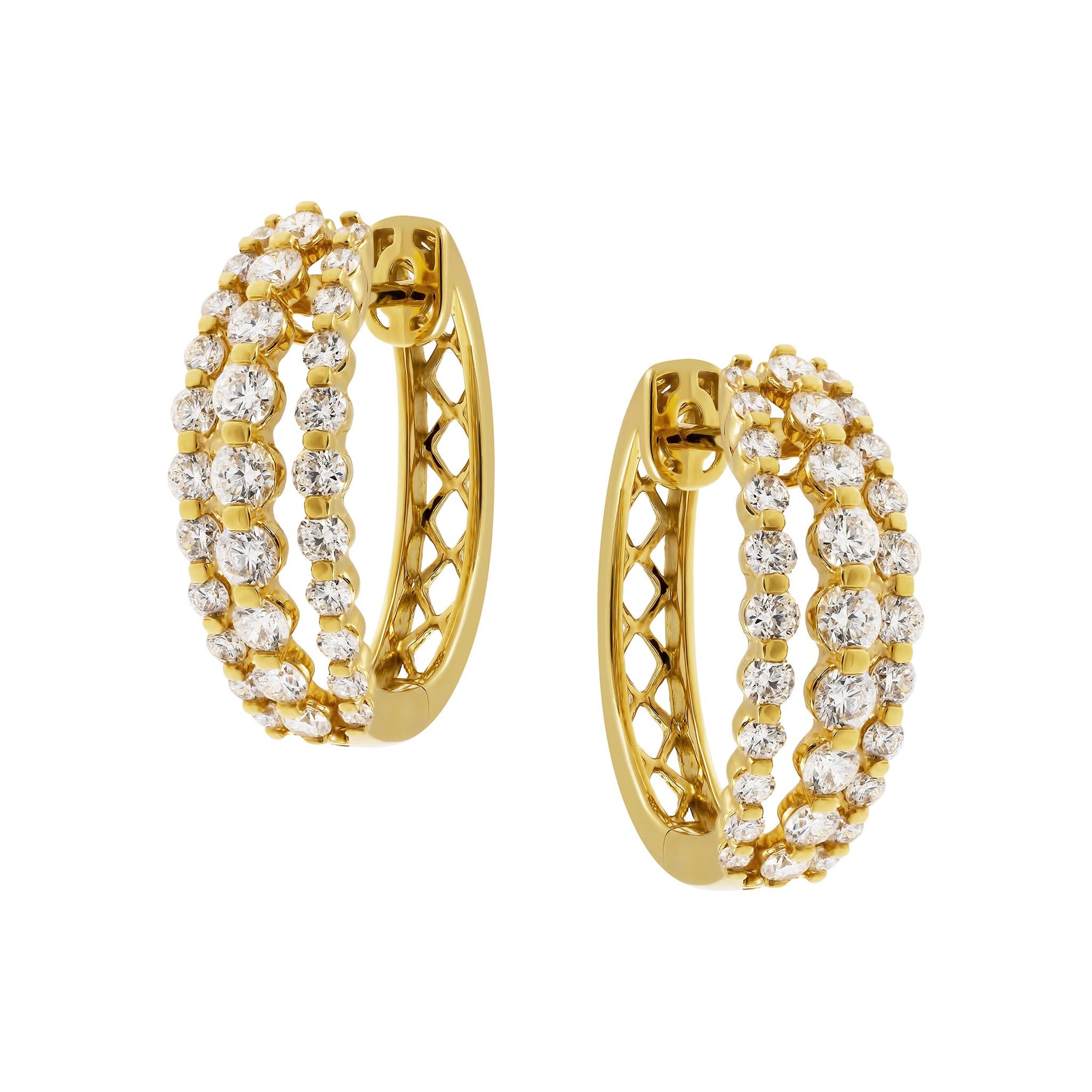 Diamond Hoop Earrings