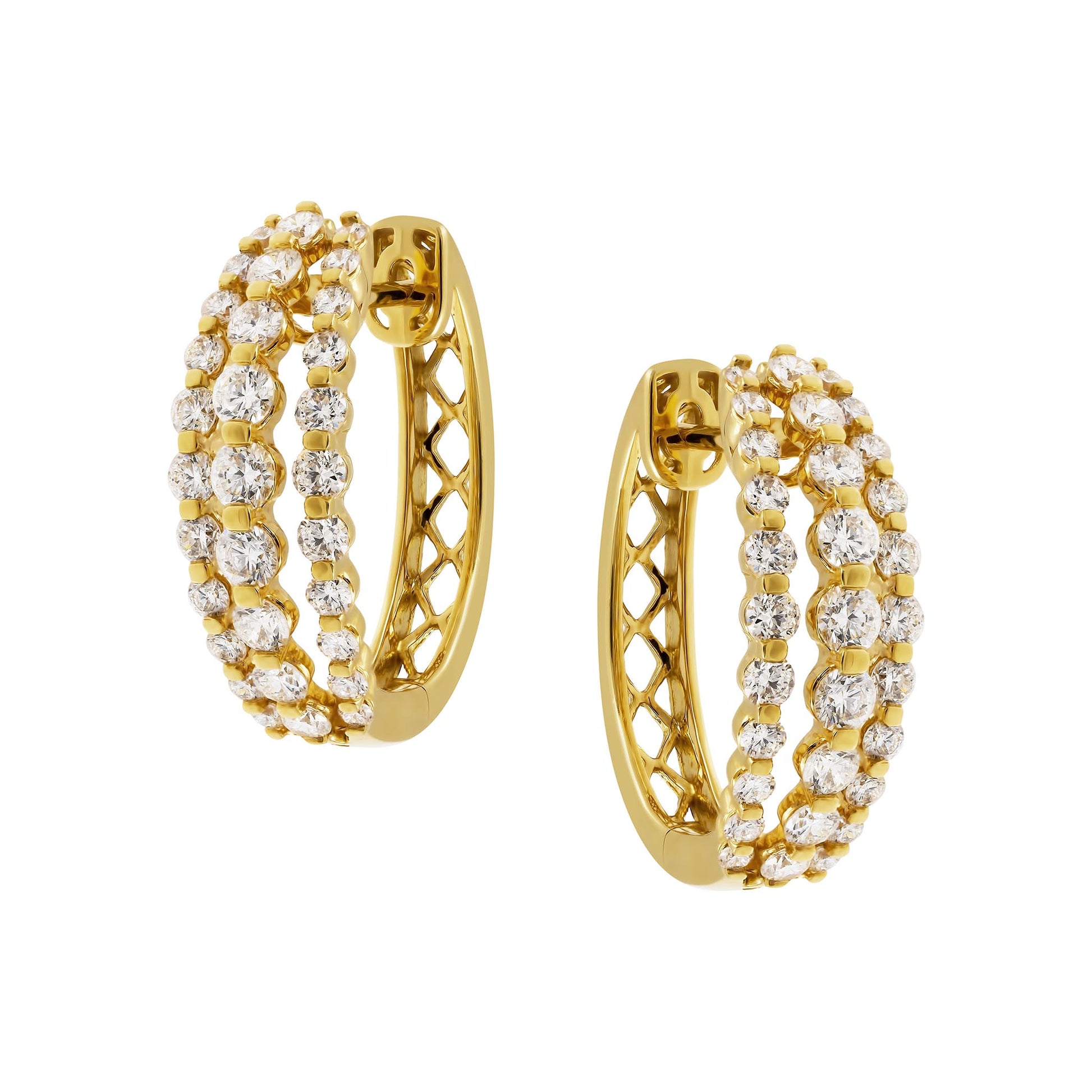 Diamond Hoop Earrings