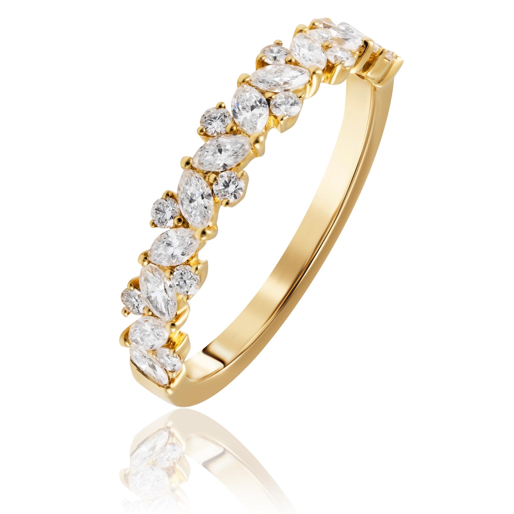 Marquise and Round Diamond Ring