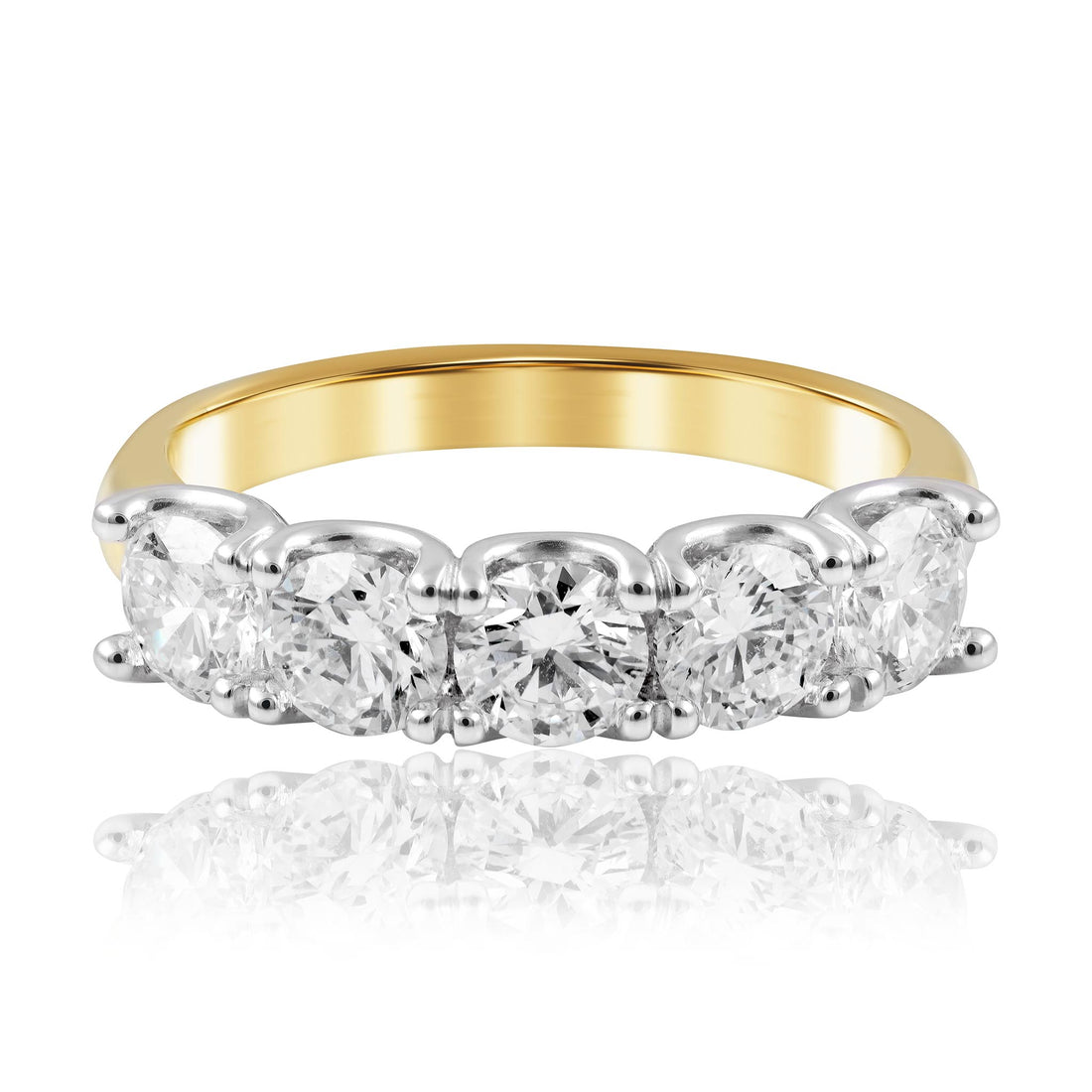 Round Brilliant Cut Five stone