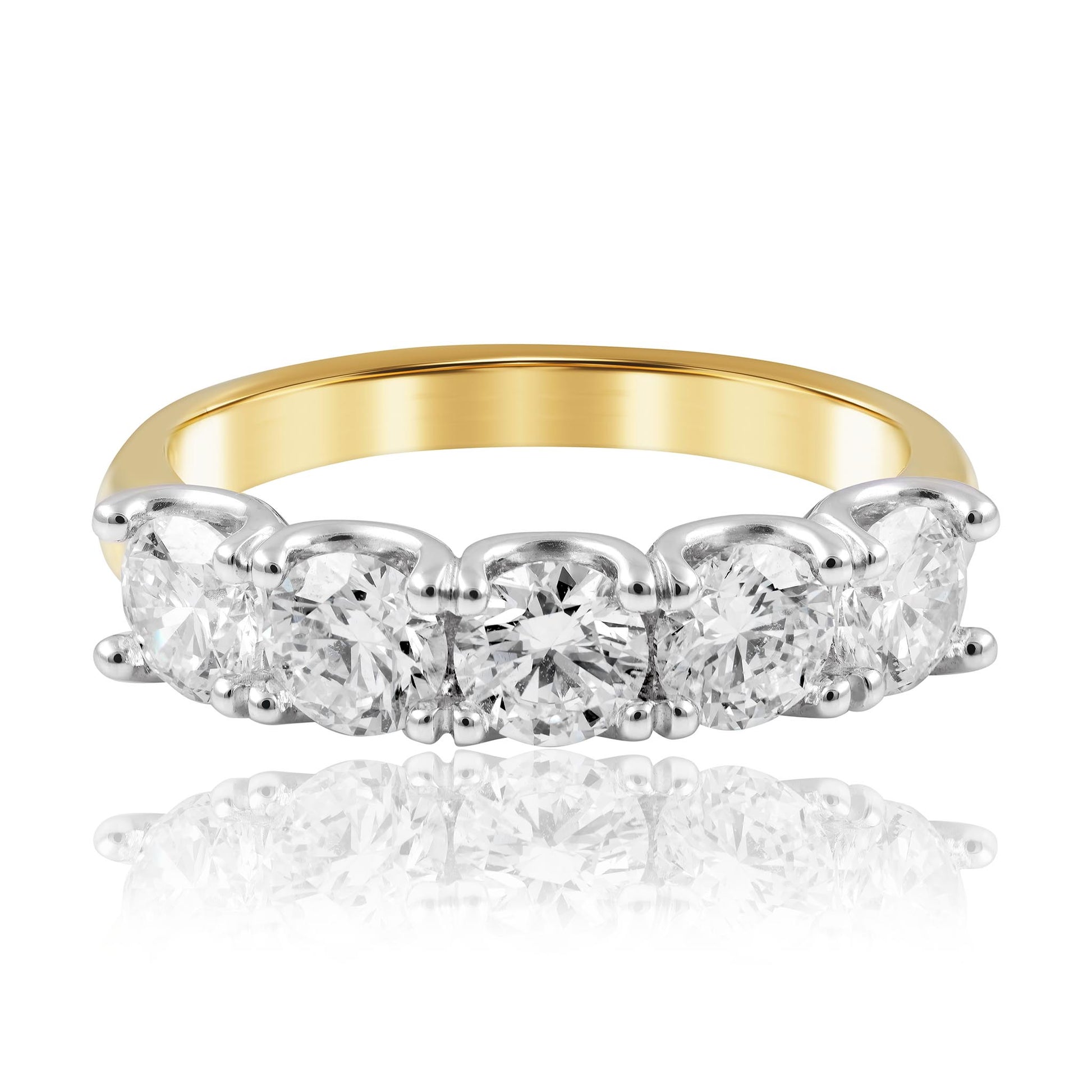 Round Brilliant Cut Five stone